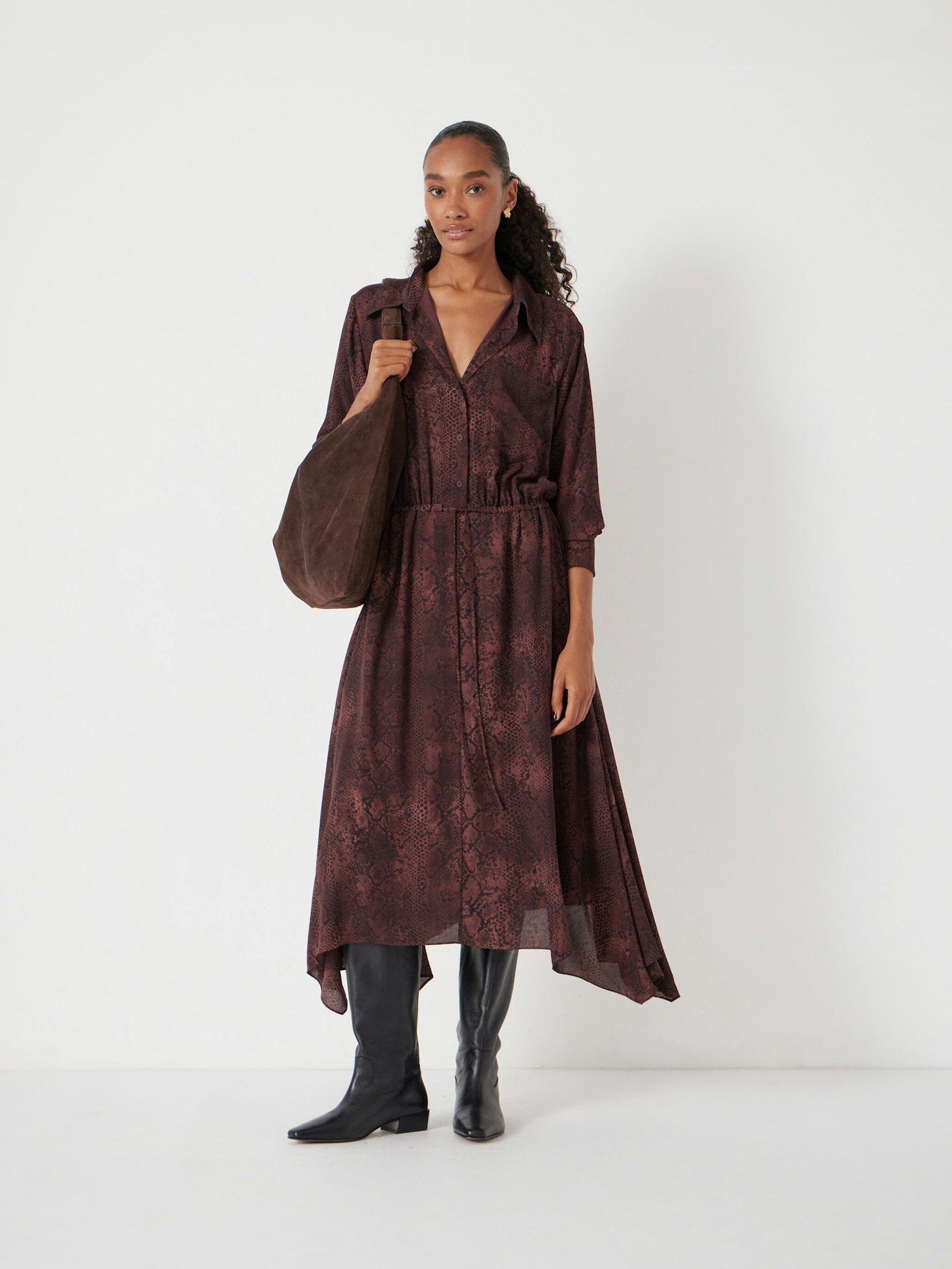 014180-4828-01 Chiffon Hanky Hem Maxi Dress