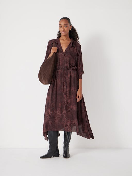 Chiffon Hanky Hem Maxi Dress