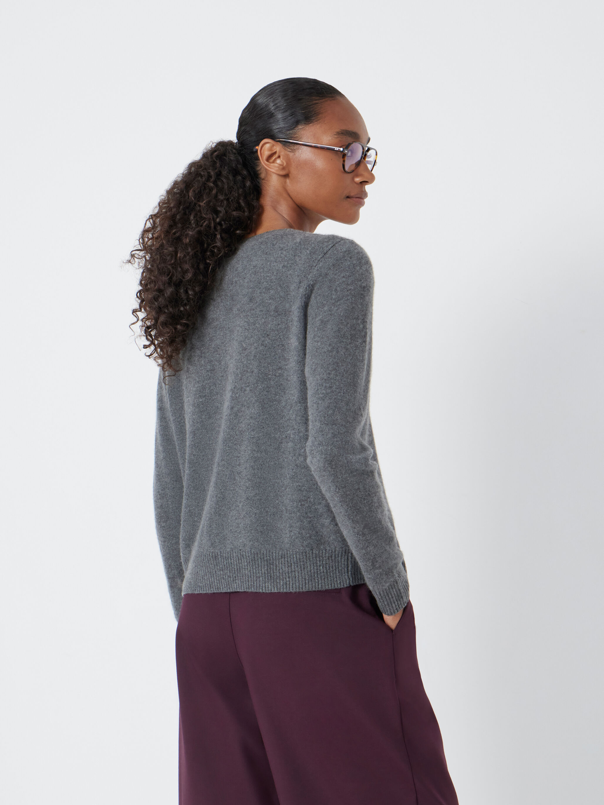 Daphne Cashmere Button Through Slim Cardigan