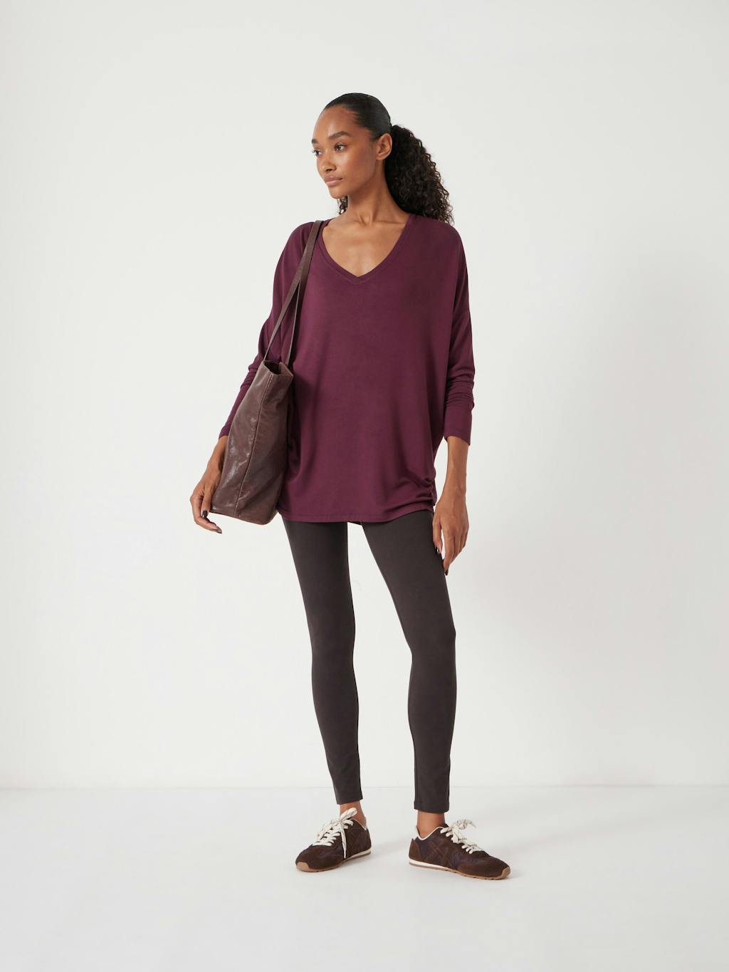 012035-1305-02 Gillian Wide Jersey V Neck Top