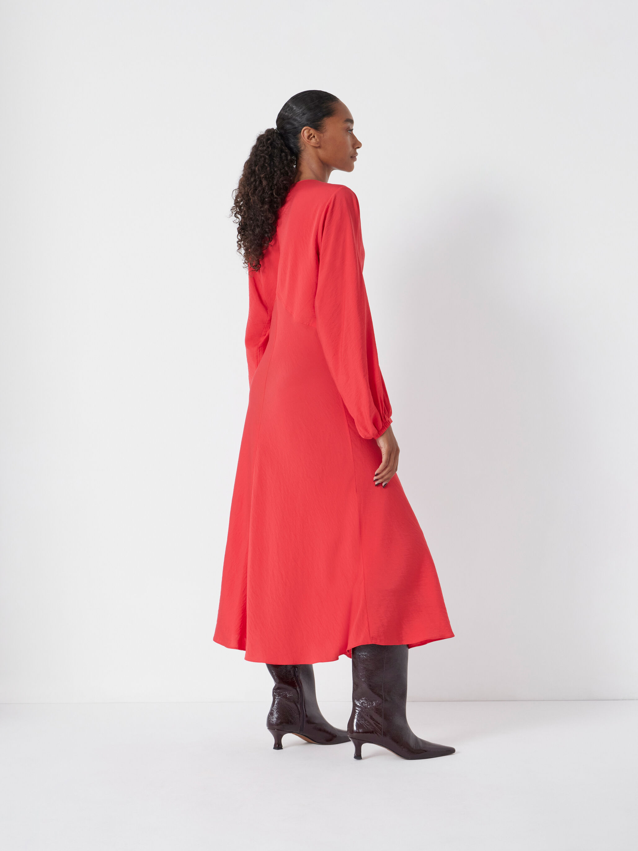 Grace V-Neck Long Sleeve Dress