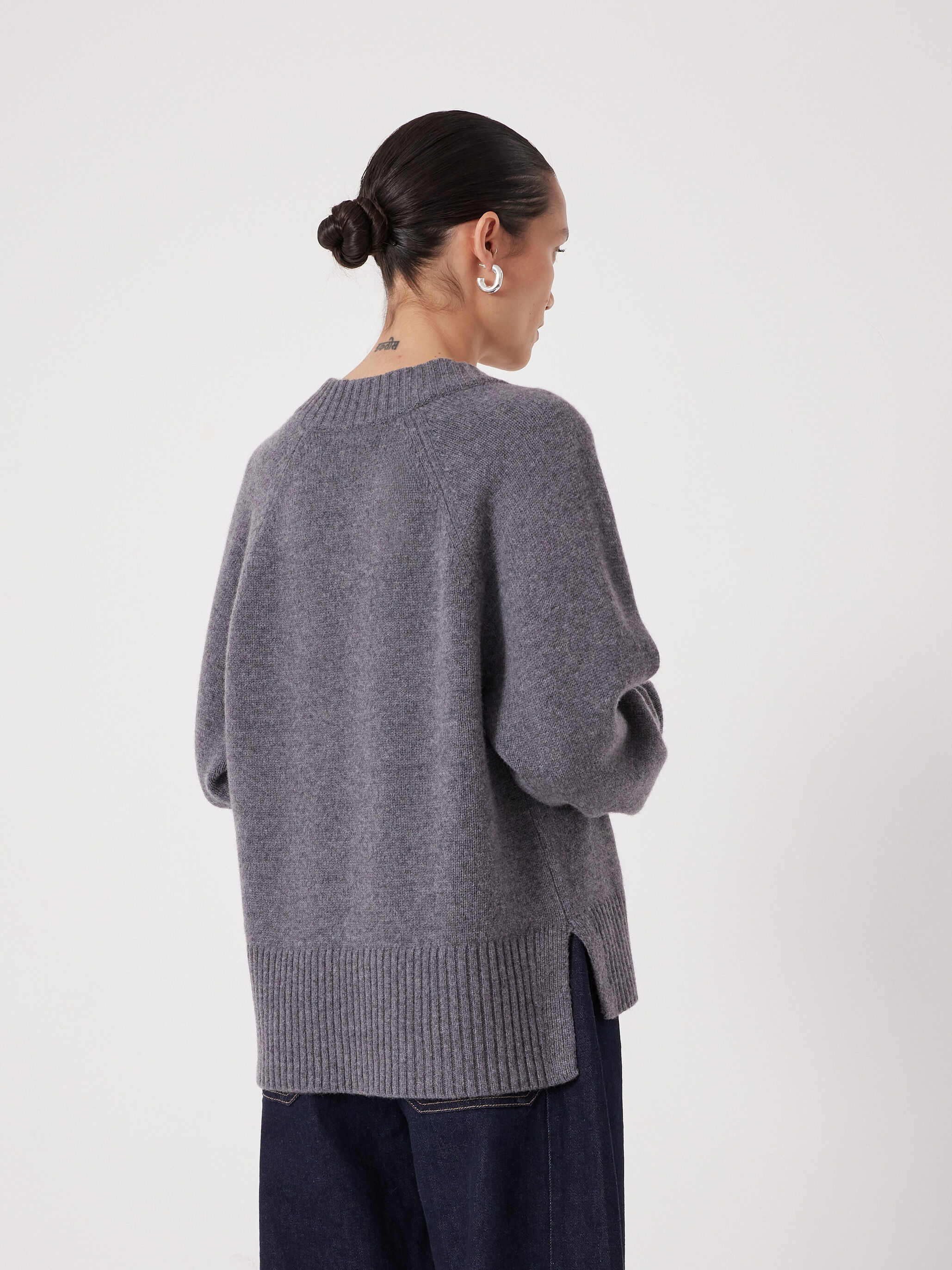Erica Merino Wool V Neck Jumper