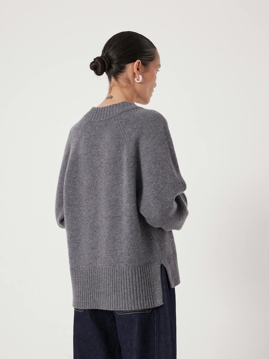 012971-2805-04 Erica Merino Wool V Neck Jumper