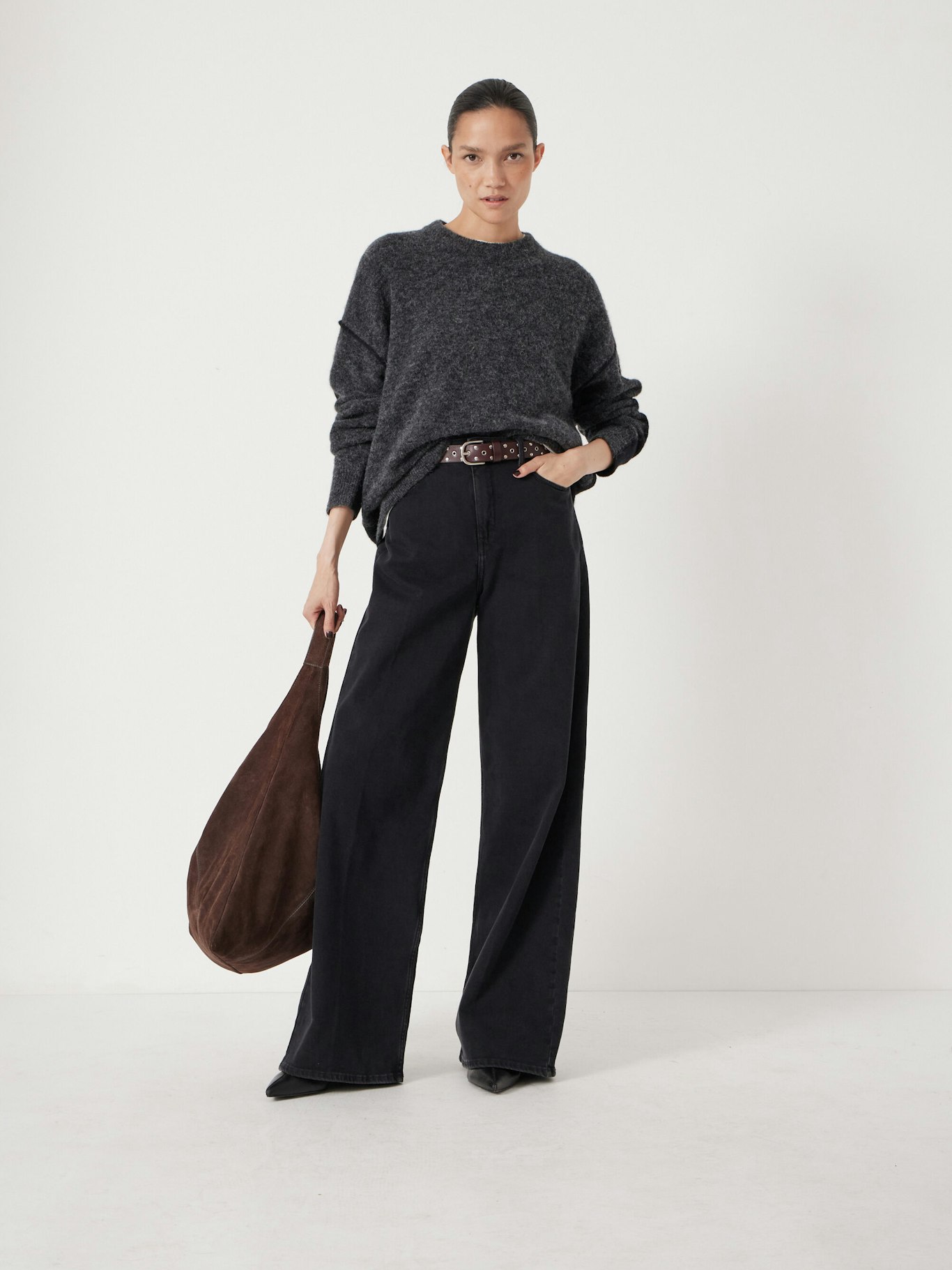 013491-2806-01 Colour Block Wool Blend Crew Jumper