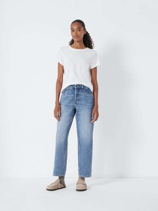Button Fly Boyfriend Jean
