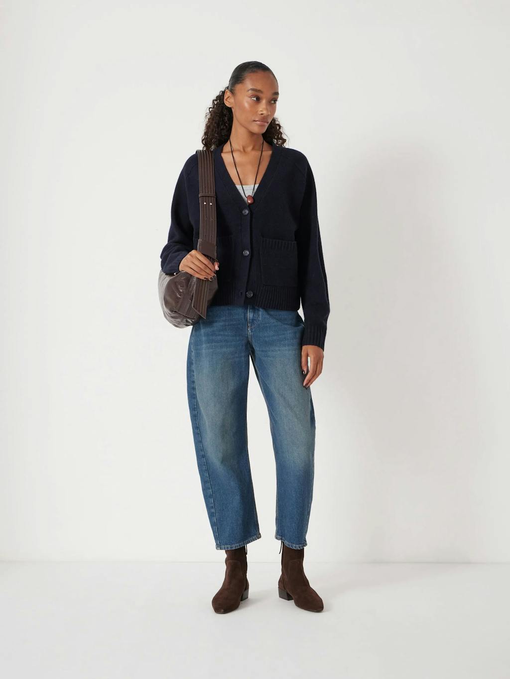 012975-1677-01 Daisy Merino Wool V Neck Cardigan