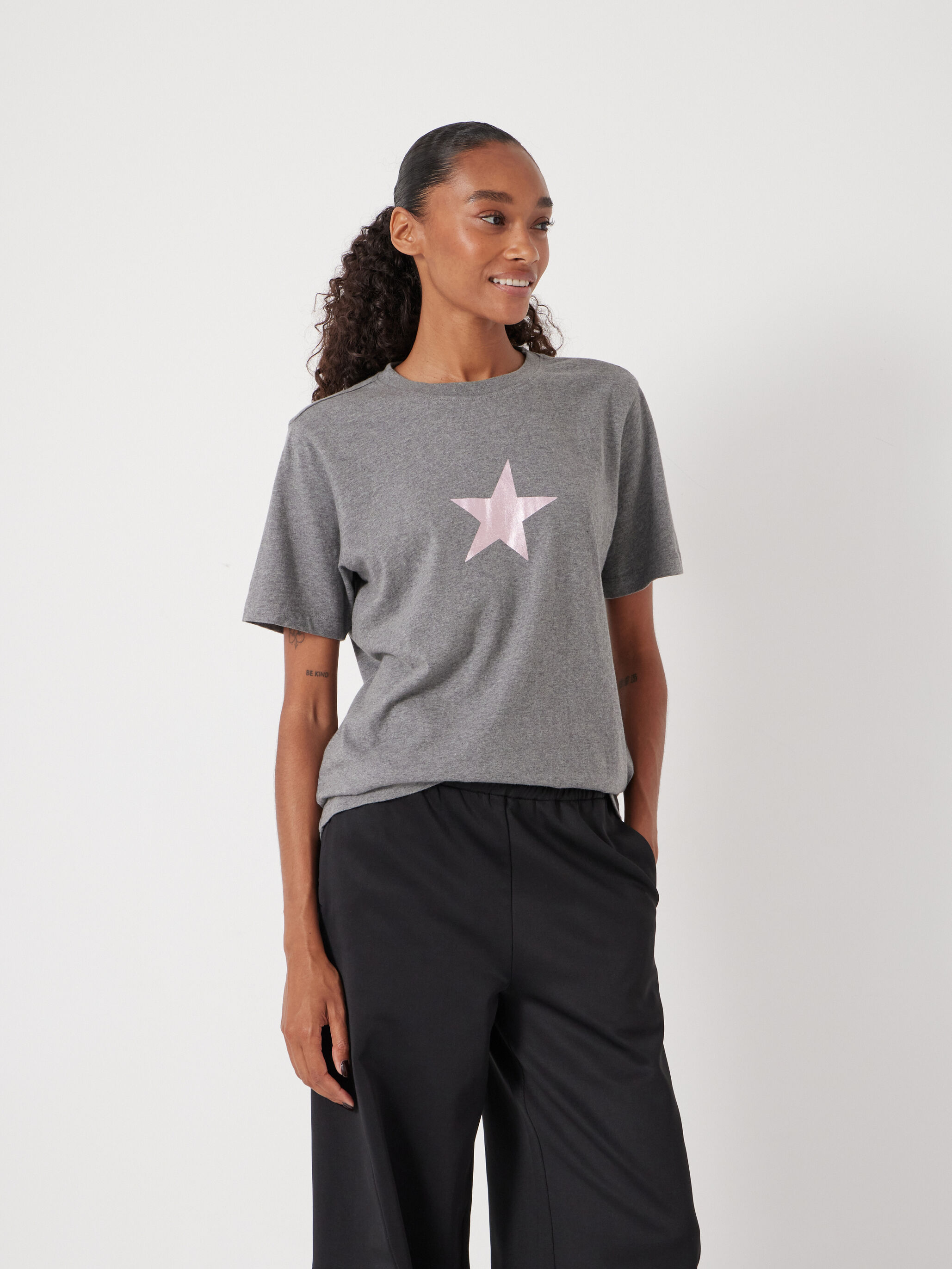 Metallic Star Graphic T-Shirt
