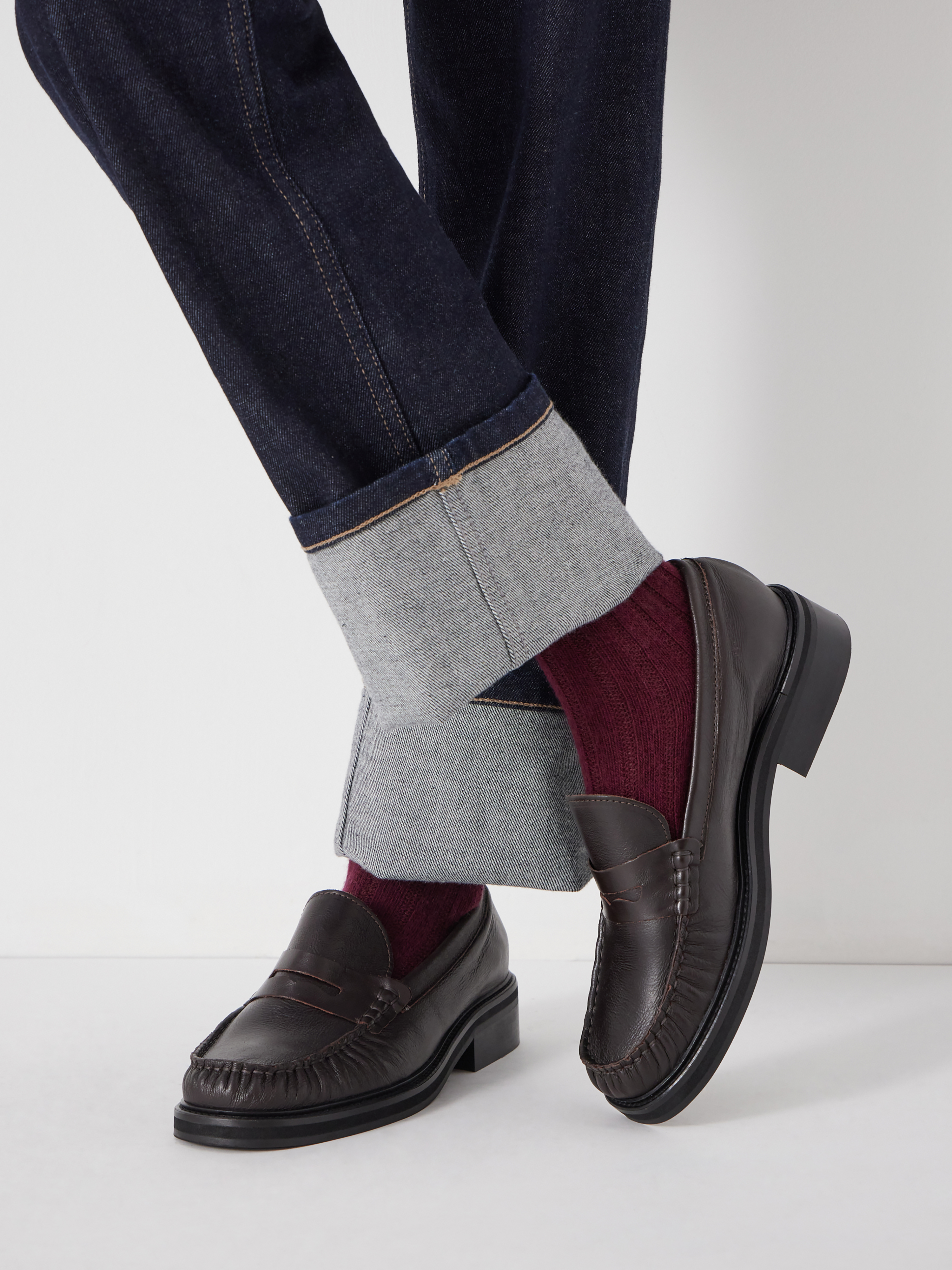 Penny Chunky Leather Loafers