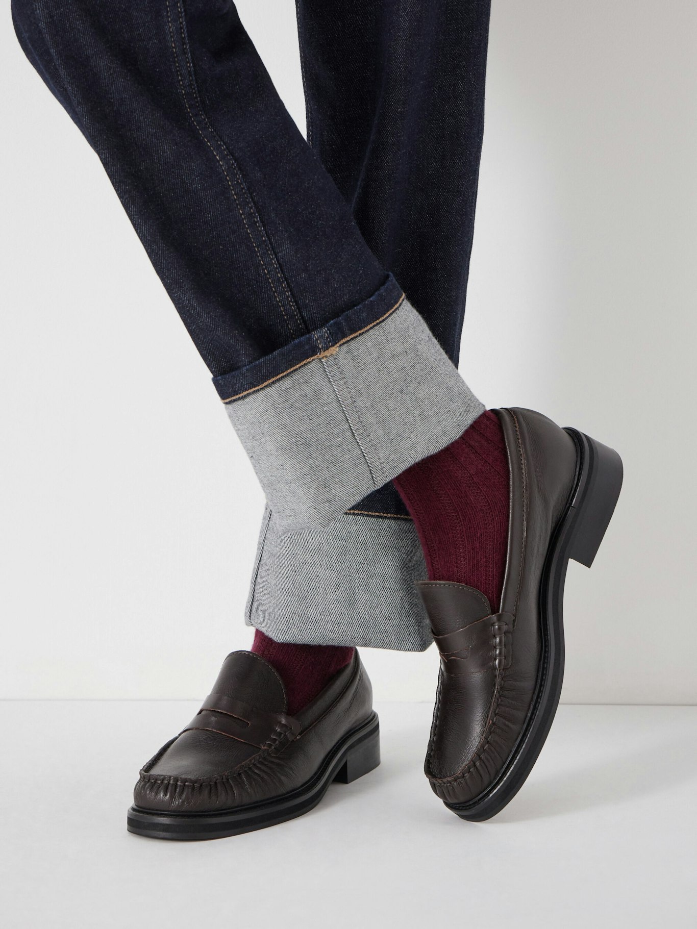 014454-0450-07 Penny Chunky Leather Loafers