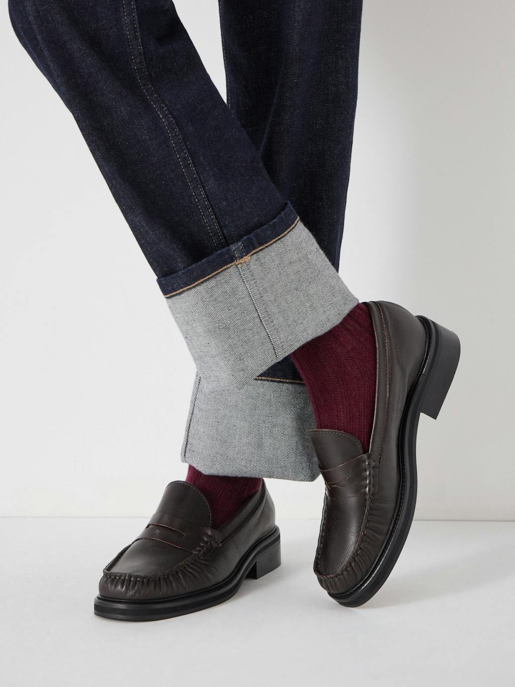 014454-0450-07 Penny Chunky Leather Loafers