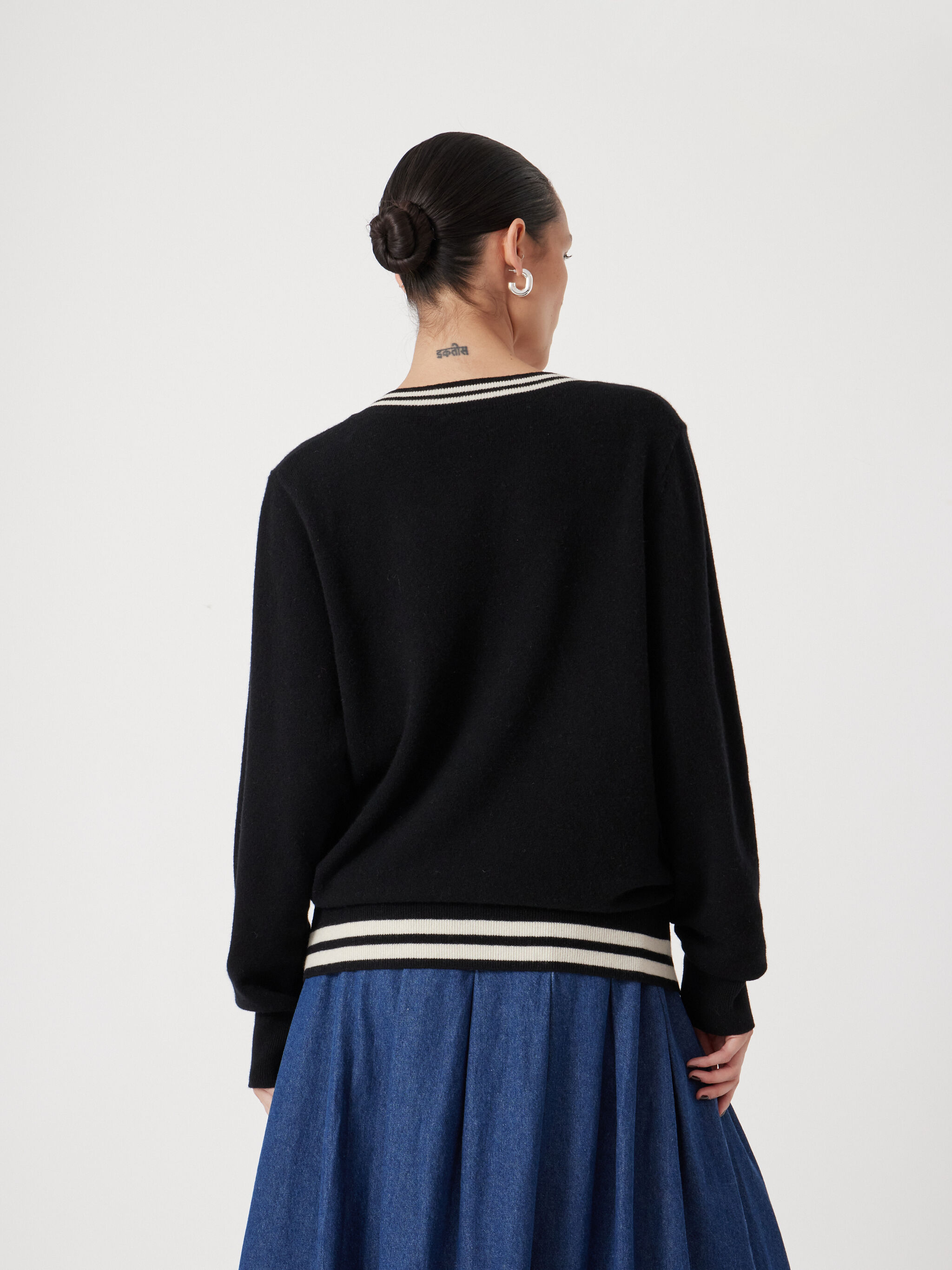 Merino Wool V Neck Jumper