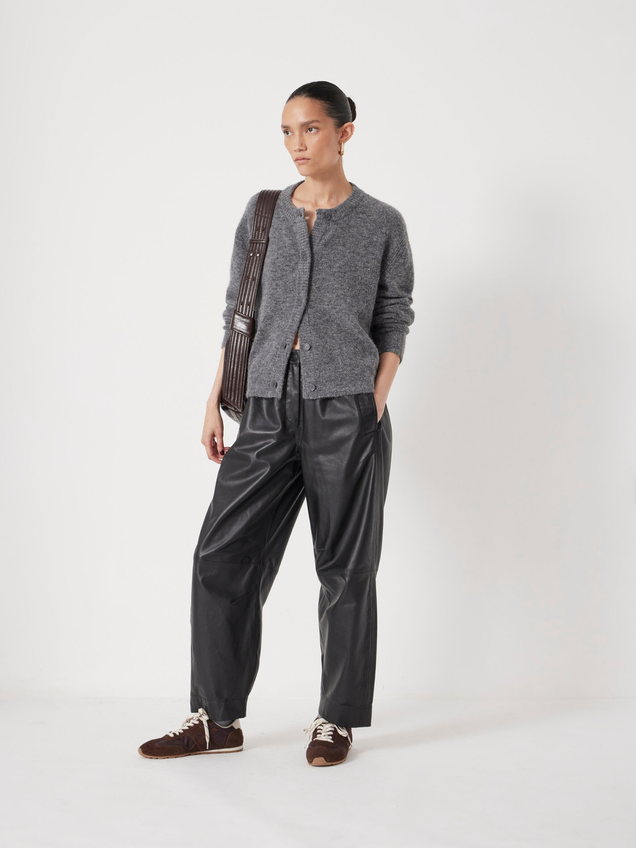 Leather Jack Barrel Trousers