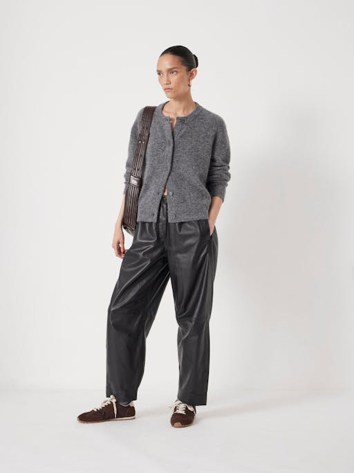Leather Jack Barrel Trousers