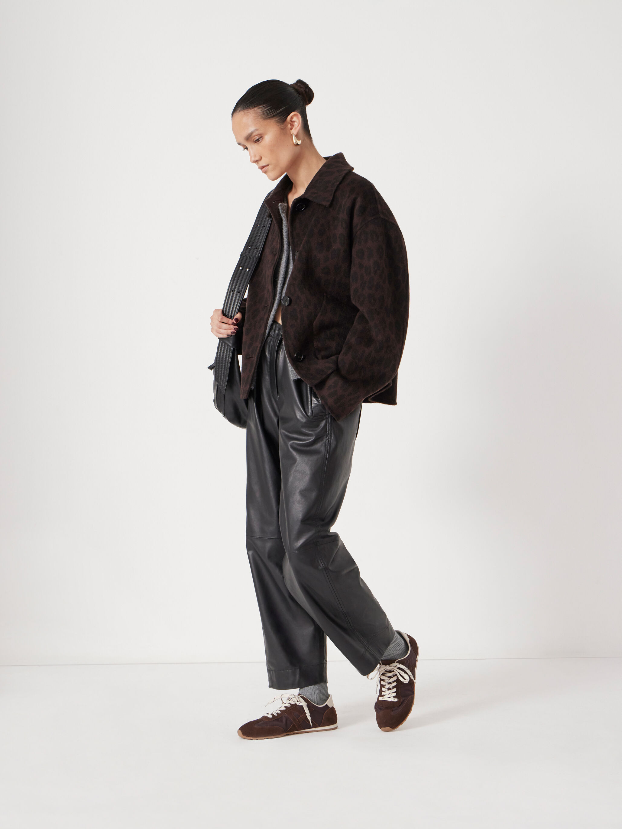 Pure Wool Leopard Double Faced Jacket