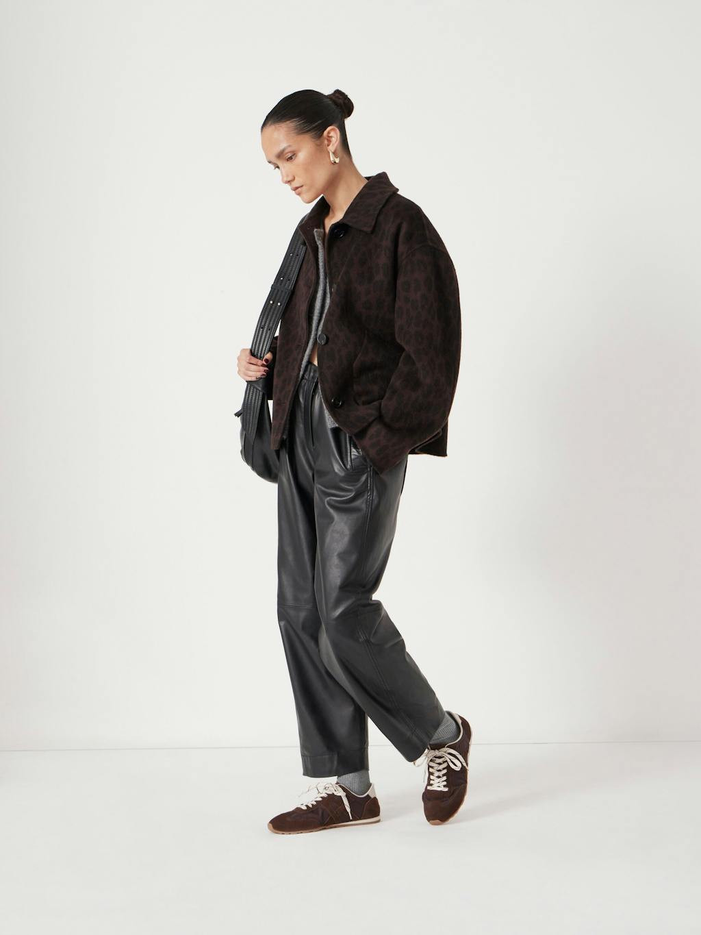 014024-4827-03 Pure Wool Leopard Double Faced Jacket