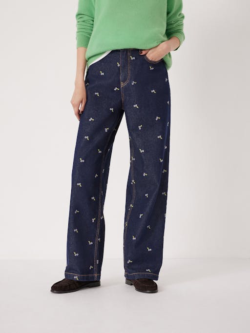 Romy Embroidered Floral Jeans