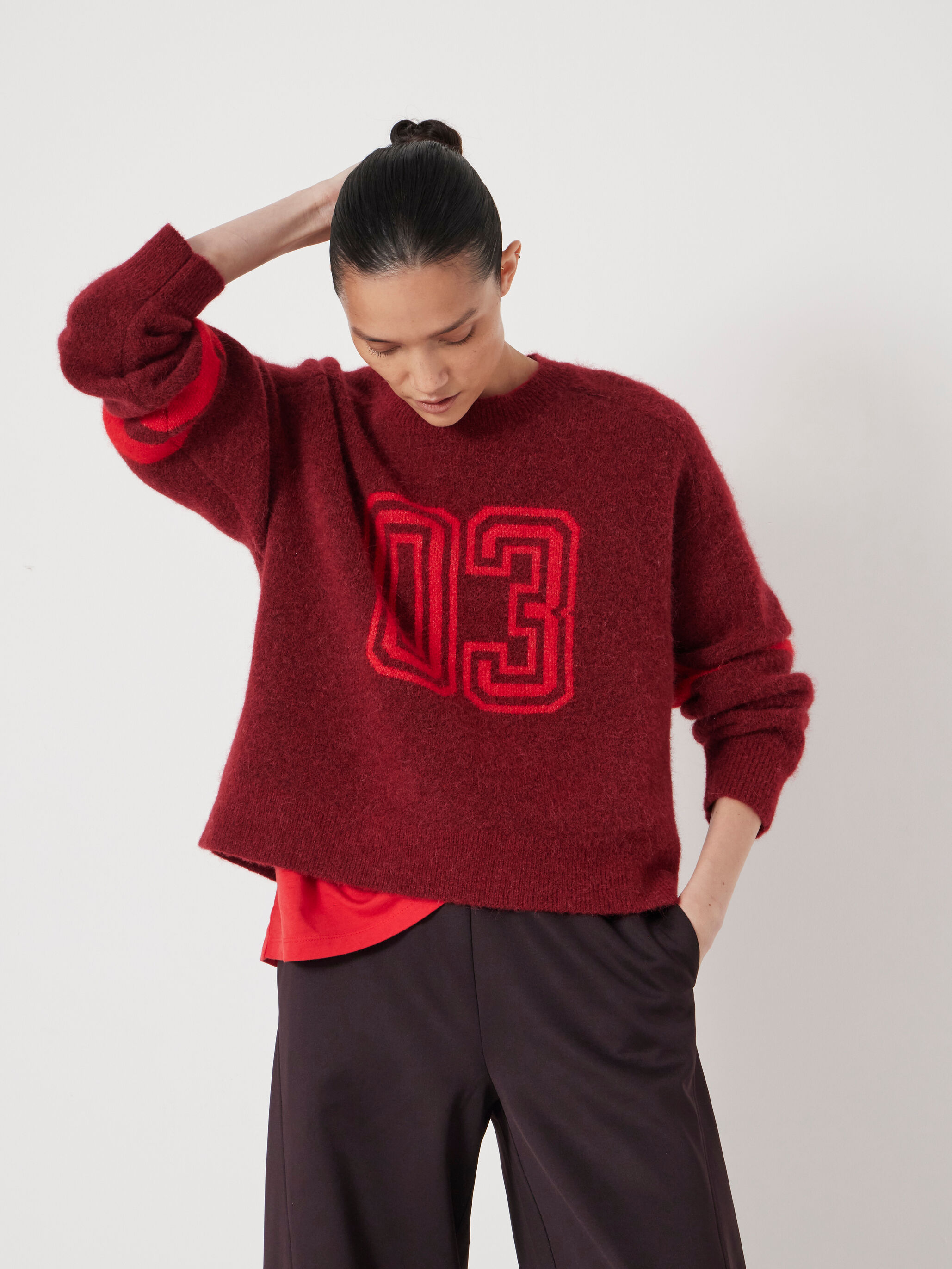 Varsity Jacquard Knitted Jumper