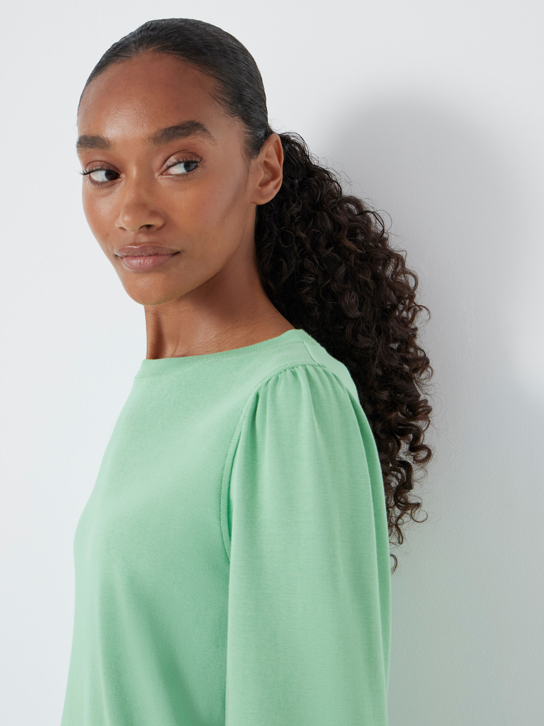 Emily Puff Sleeve Cotton Jersey Top