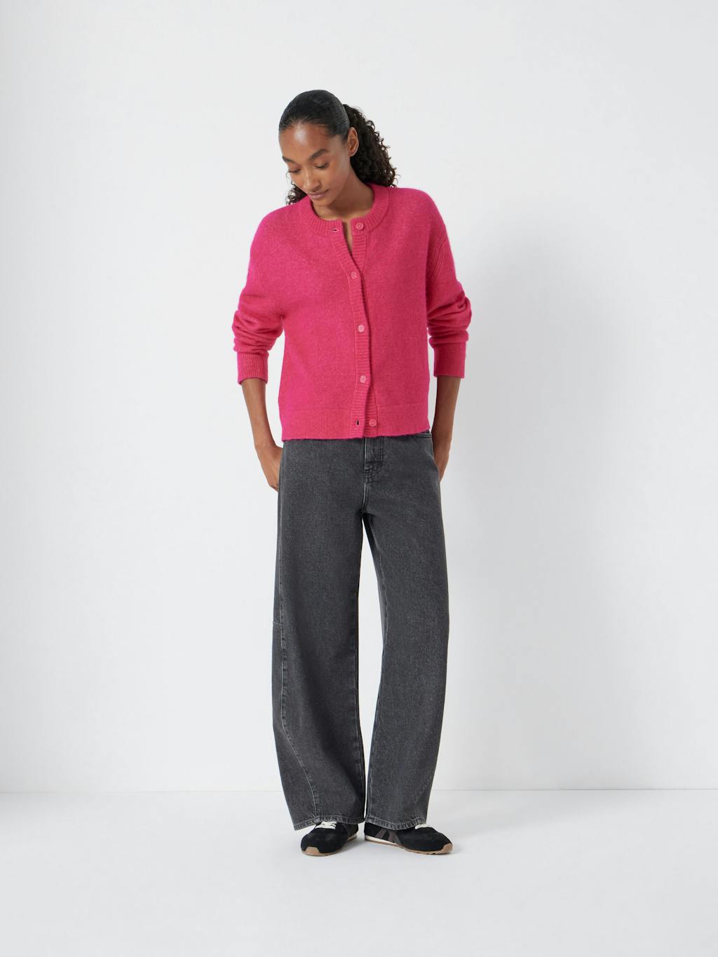 013752-4667-02 Juni Crew Neck Wool Blend Cardigan