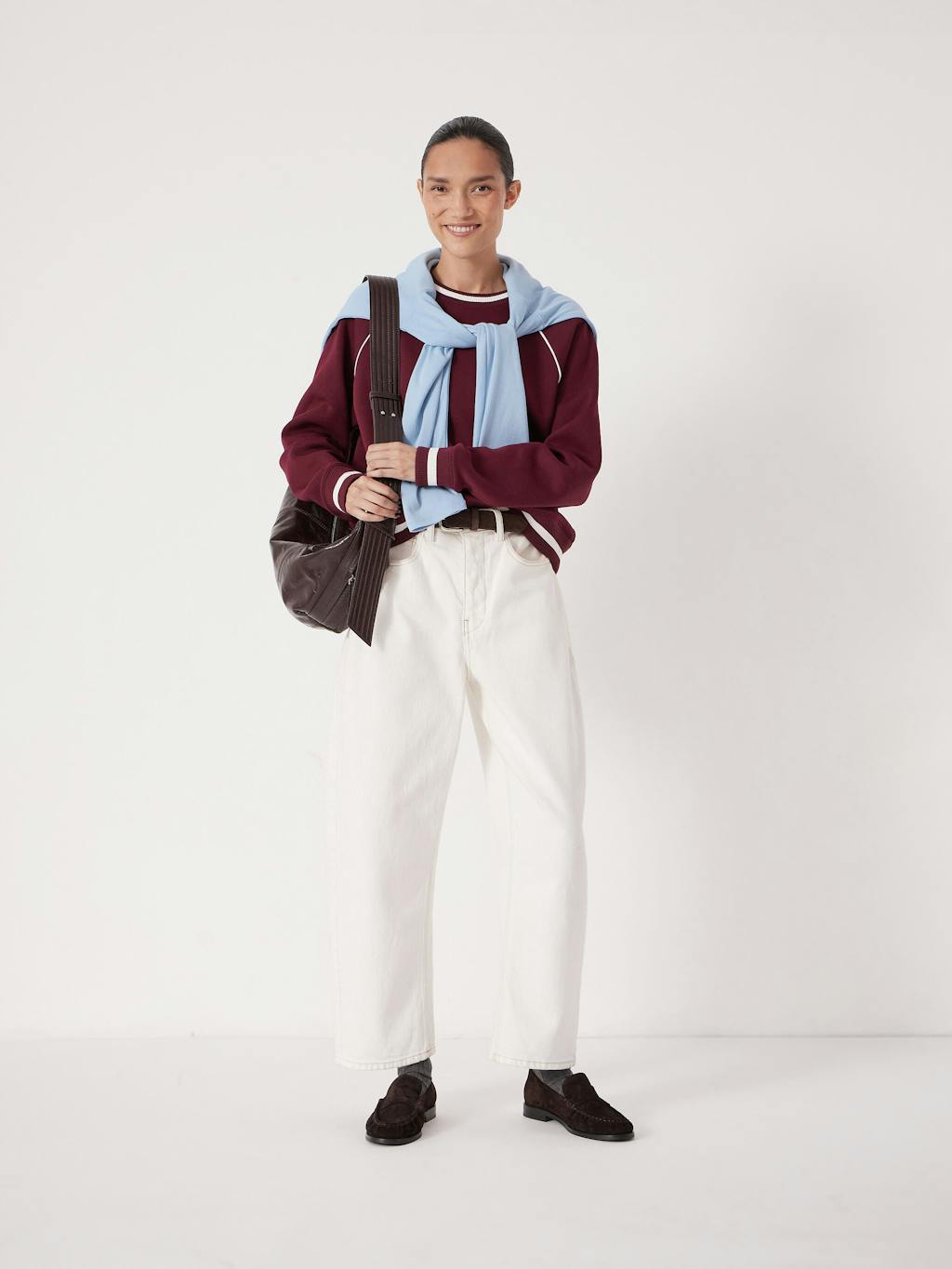 014215-1324-02 Striped Rib Raglan Sweatshirt