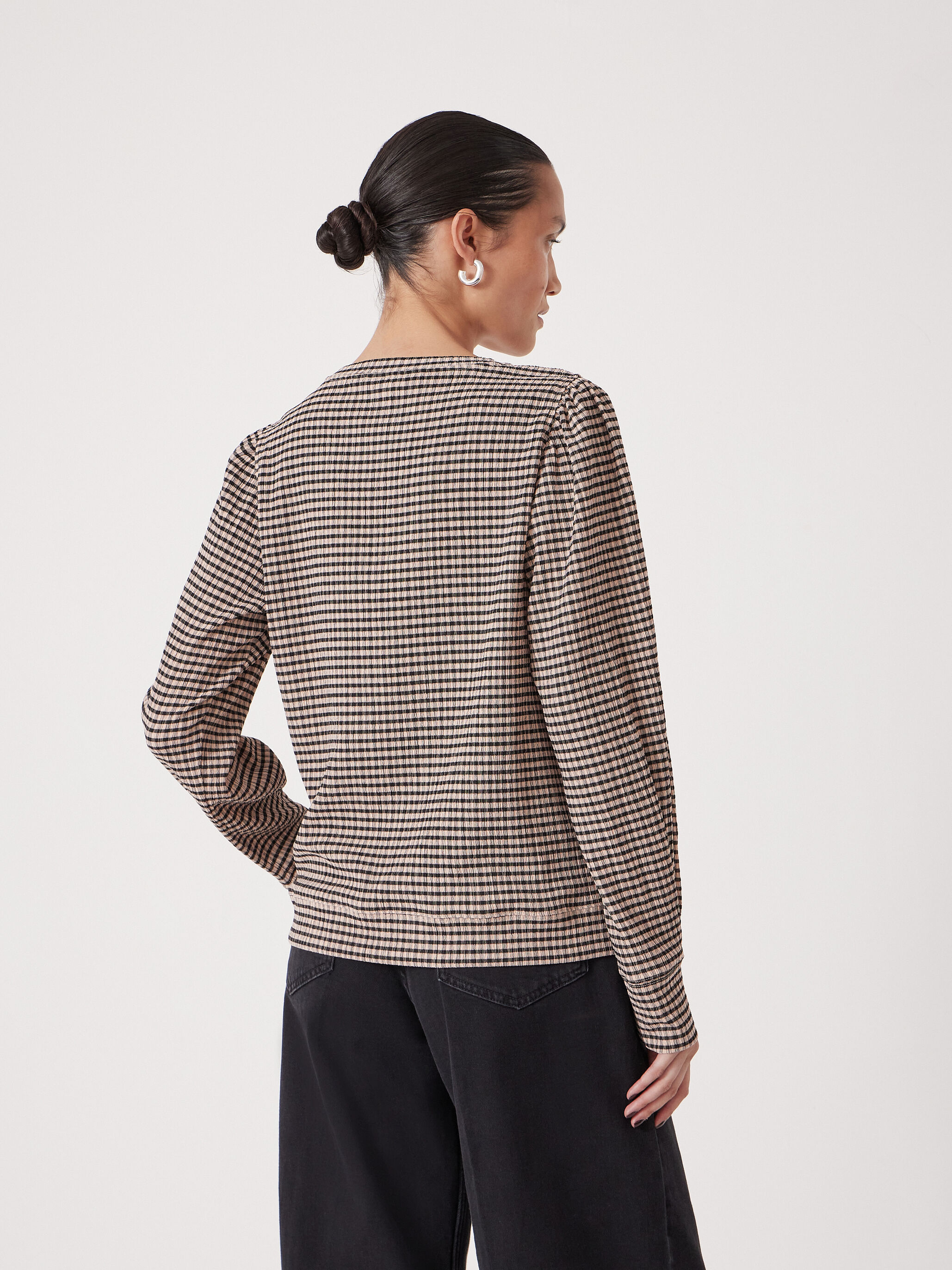 Emily Gingham Puff Sleeve Top