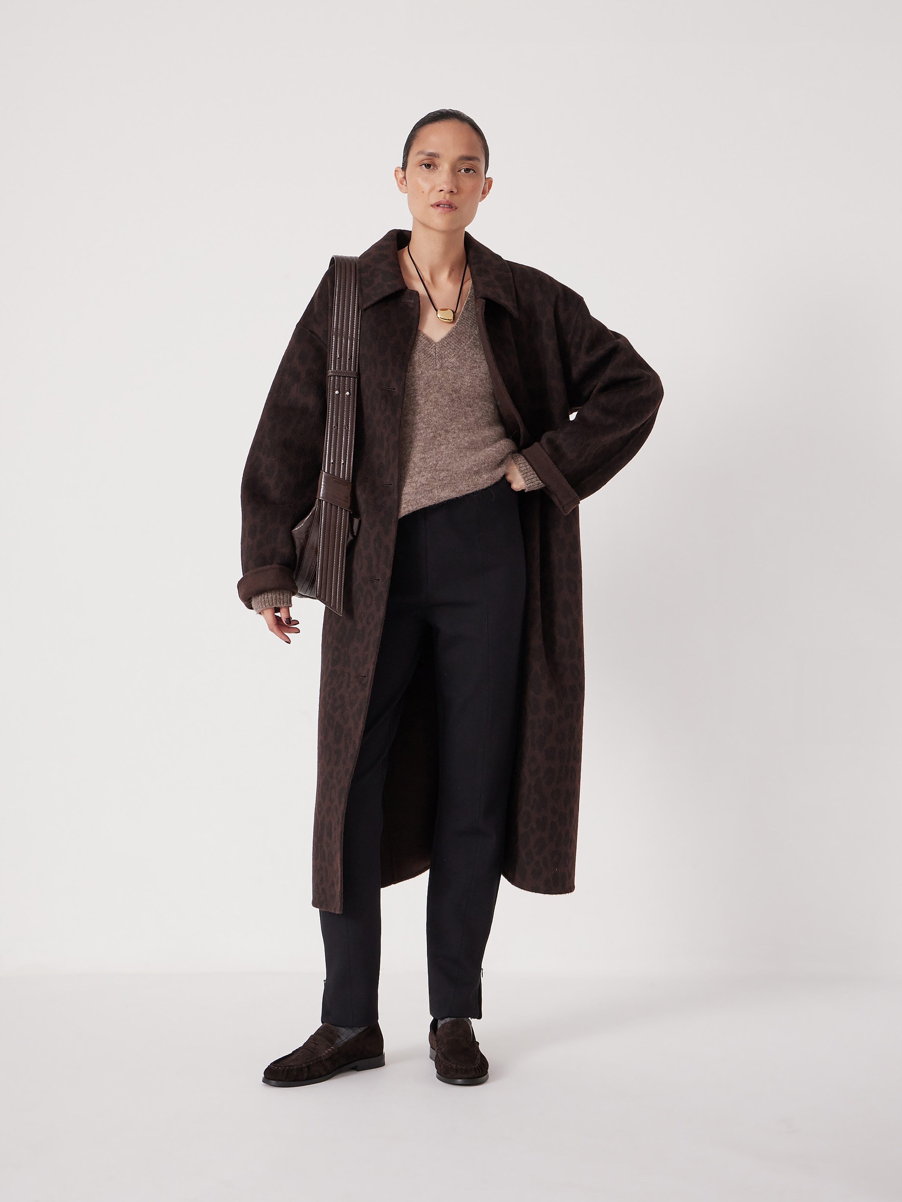 Slim Ponte Zip Detail Cigarette Trousers | Black | hush