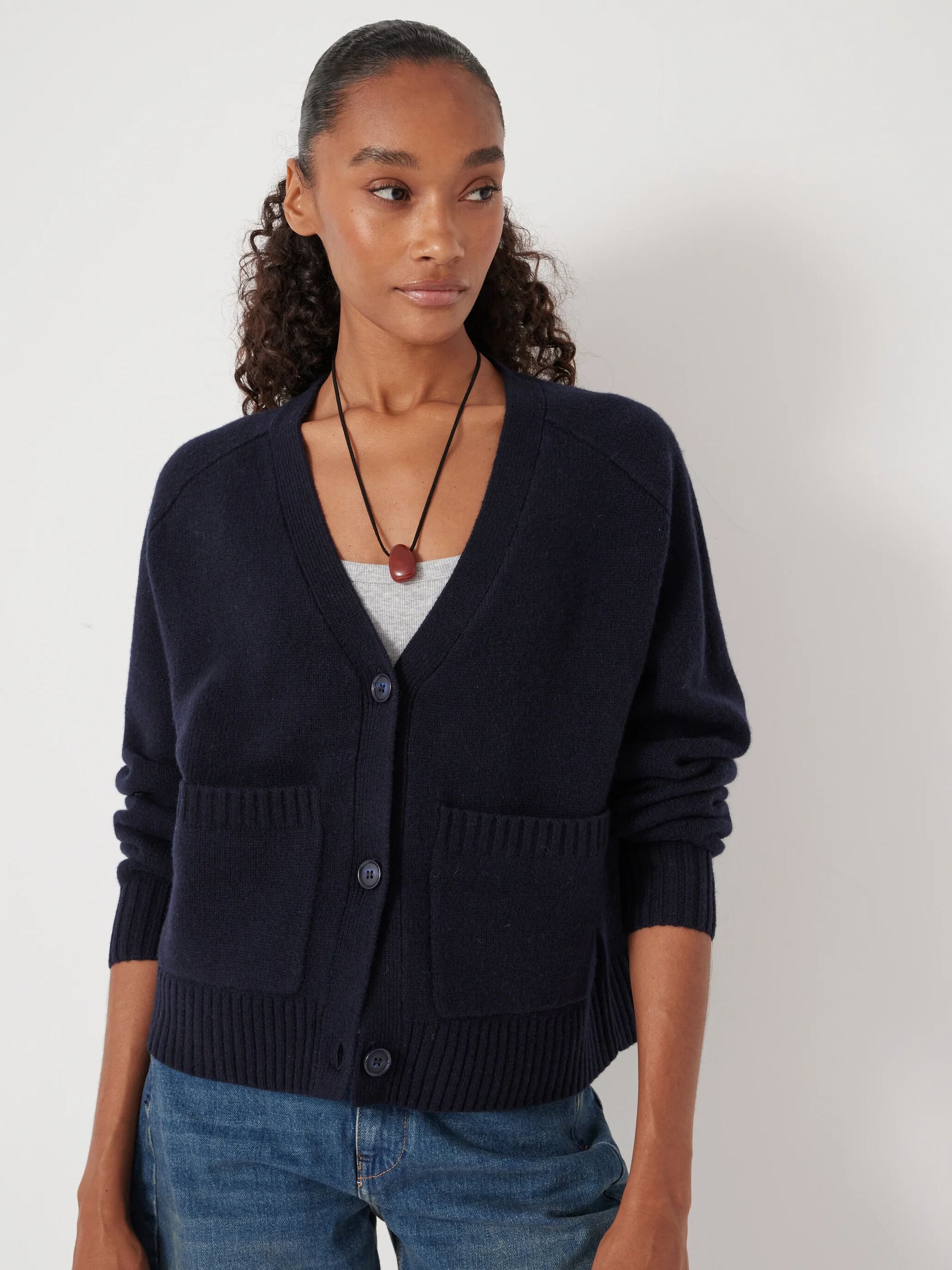 Daisy Merino Wool V Neck Cardigan