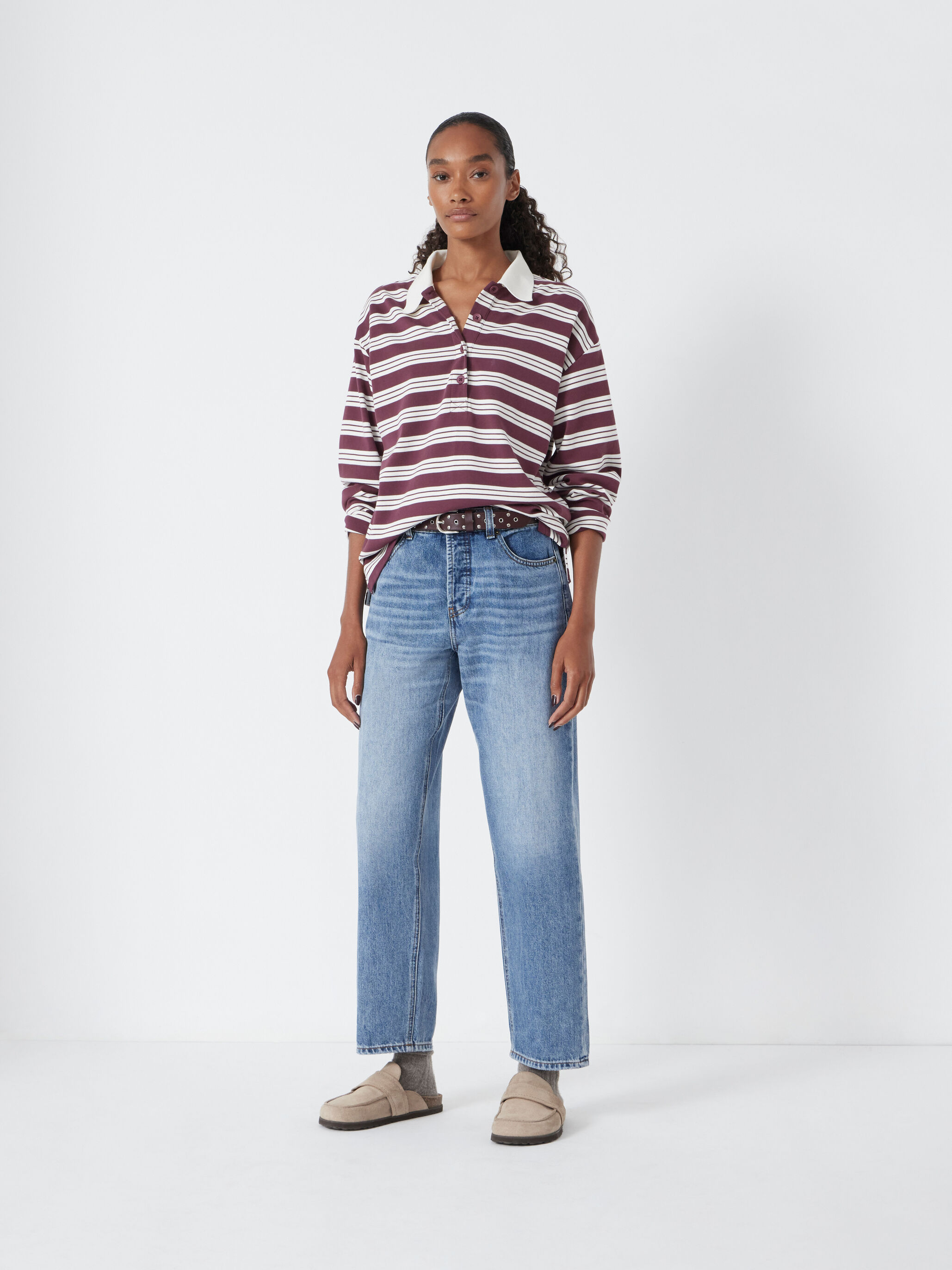 Button Fly Boyfriend Jean