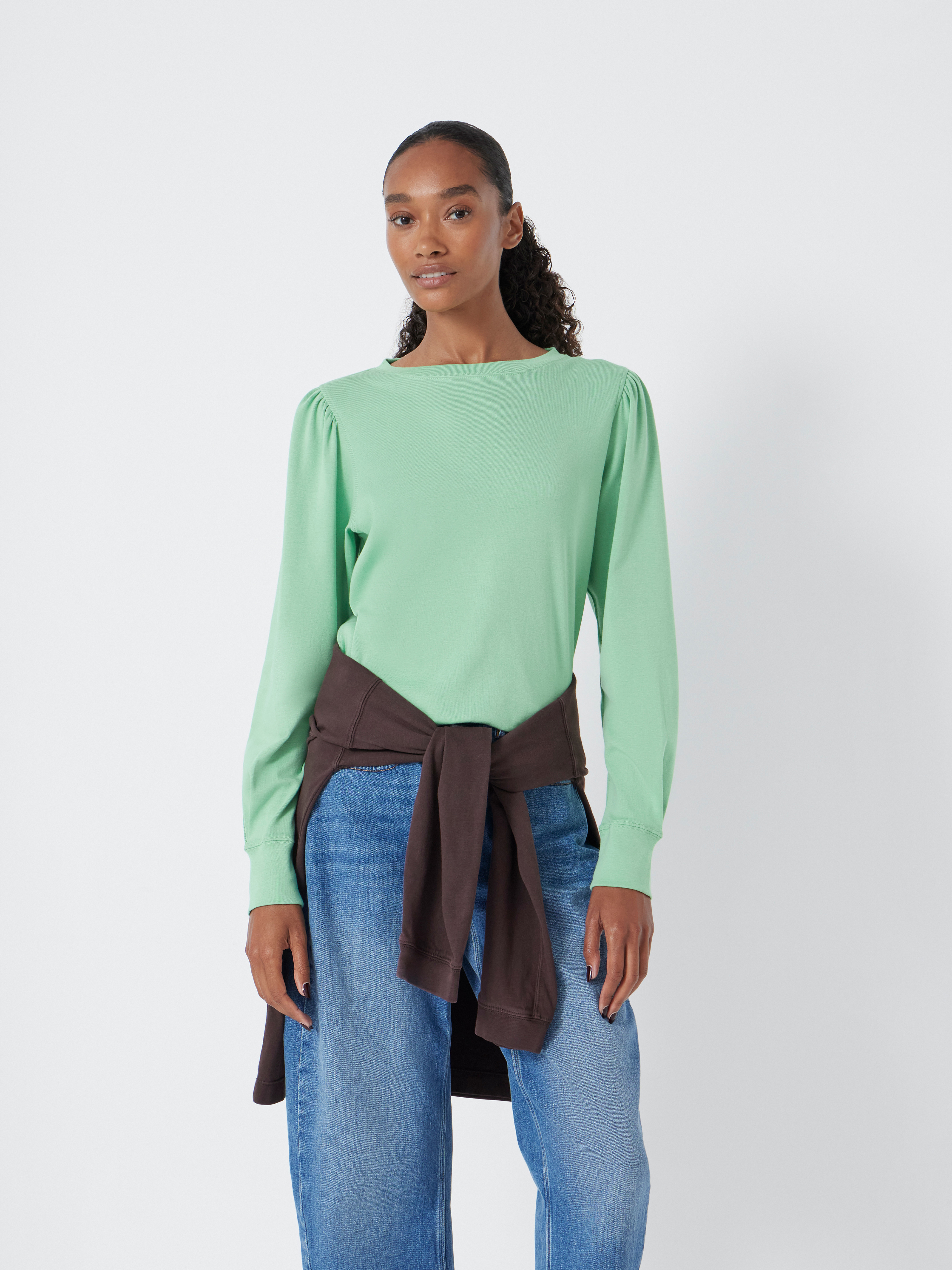 Emily Puff Sleeve Cotton Jersey Top