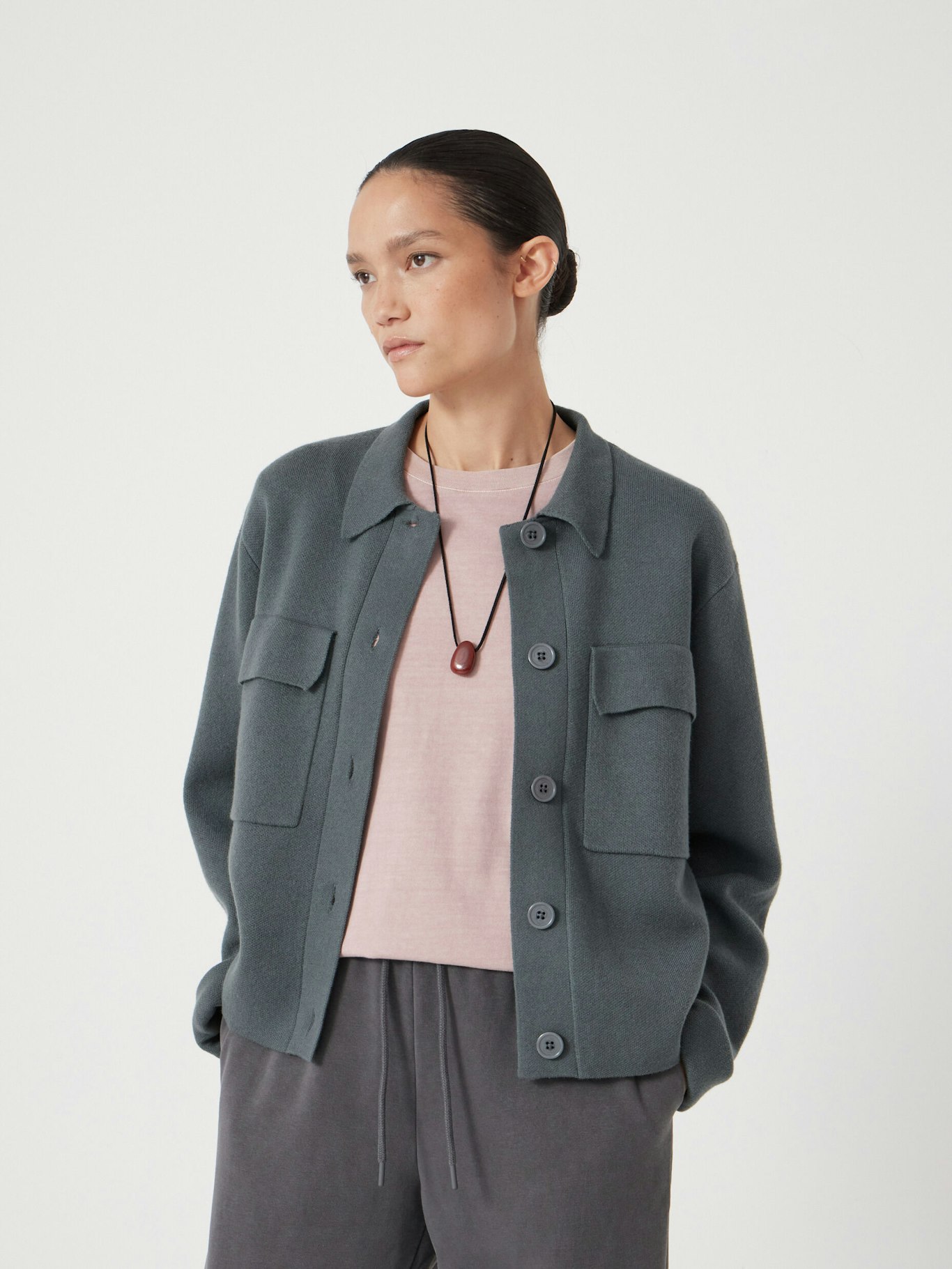 012530-1833-02 Bobbie Shirt Jacket with Wool