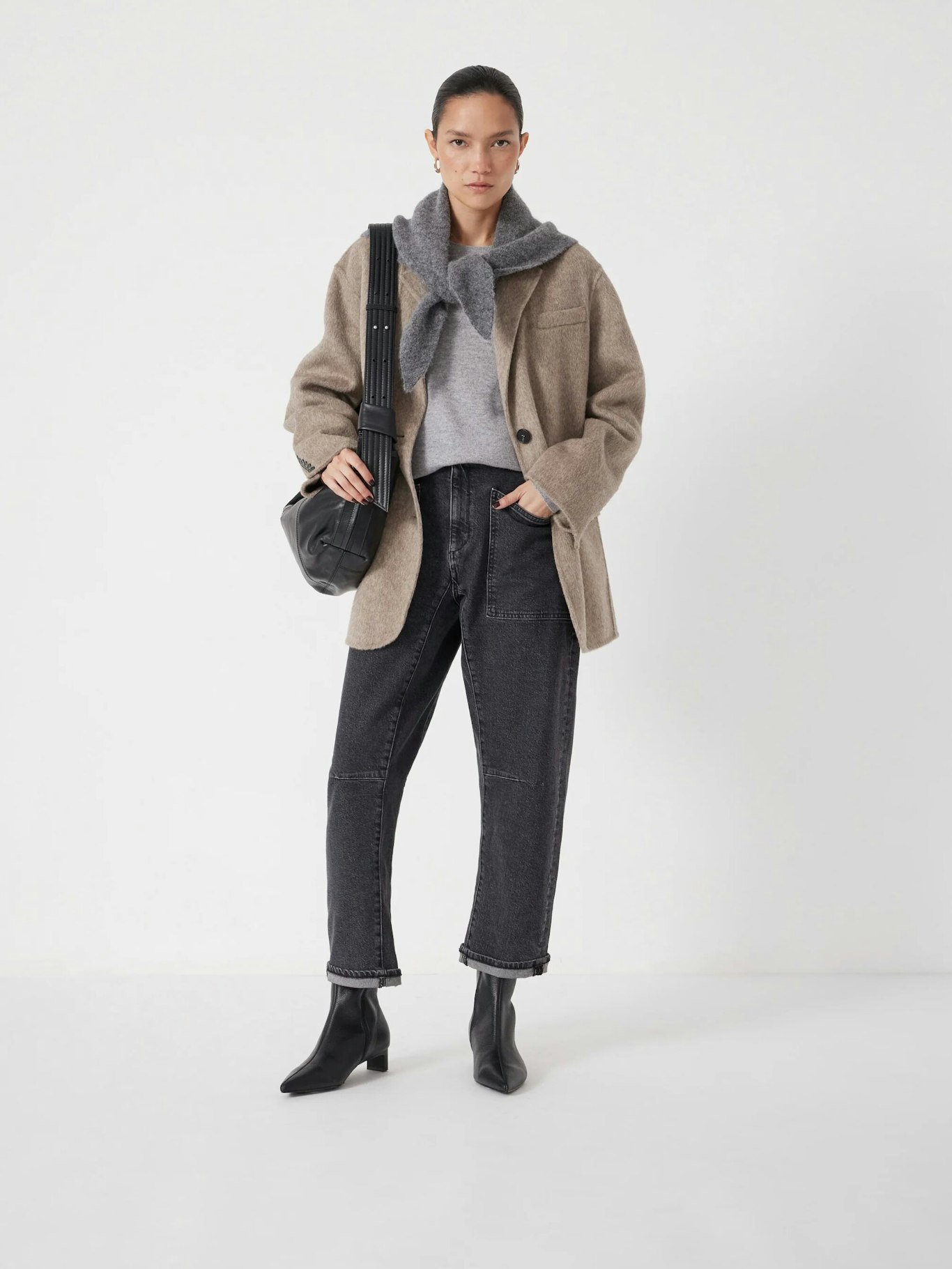 014013-4696-02 Simeron Pure Wool Double Faced Oversized Blazer