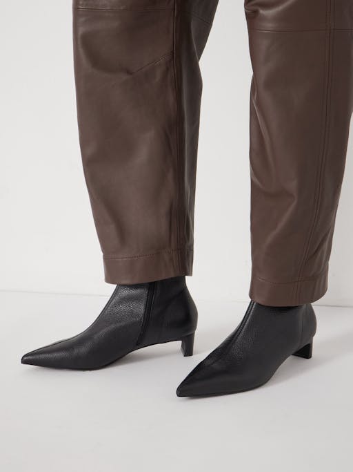 Leather Sock Fit Boots