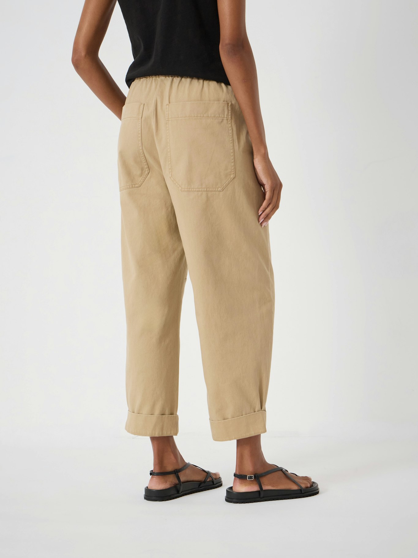 012702-2893-03 Jack Barrel Leg Pull On Cotton Trousers