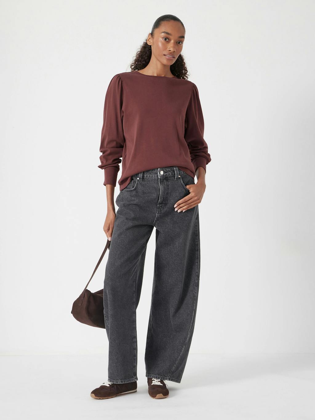 007404-0674-01 Emily Puff Sleeve Cotton Jersey Top