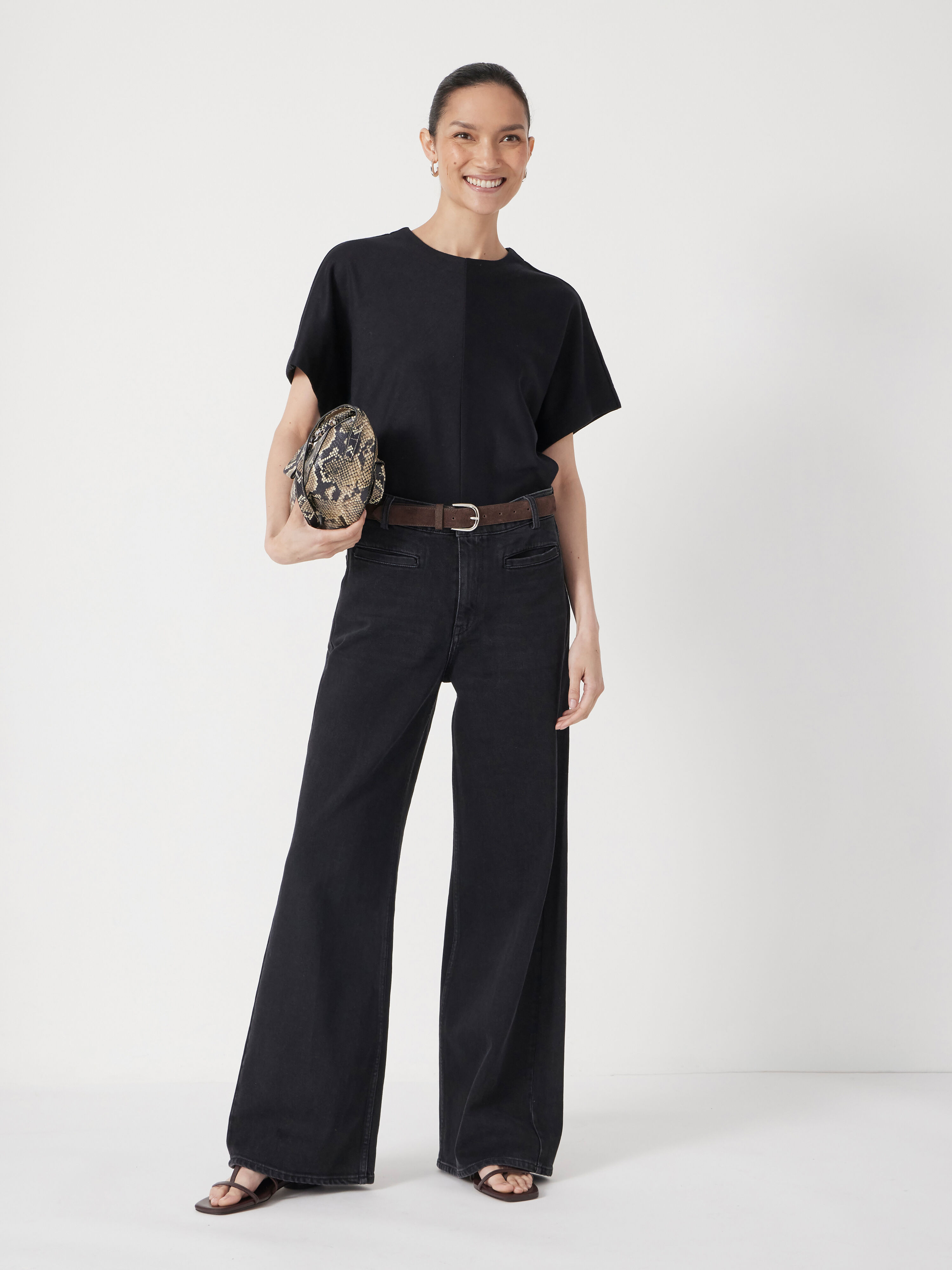 Seam Detail Short Sleeve Top