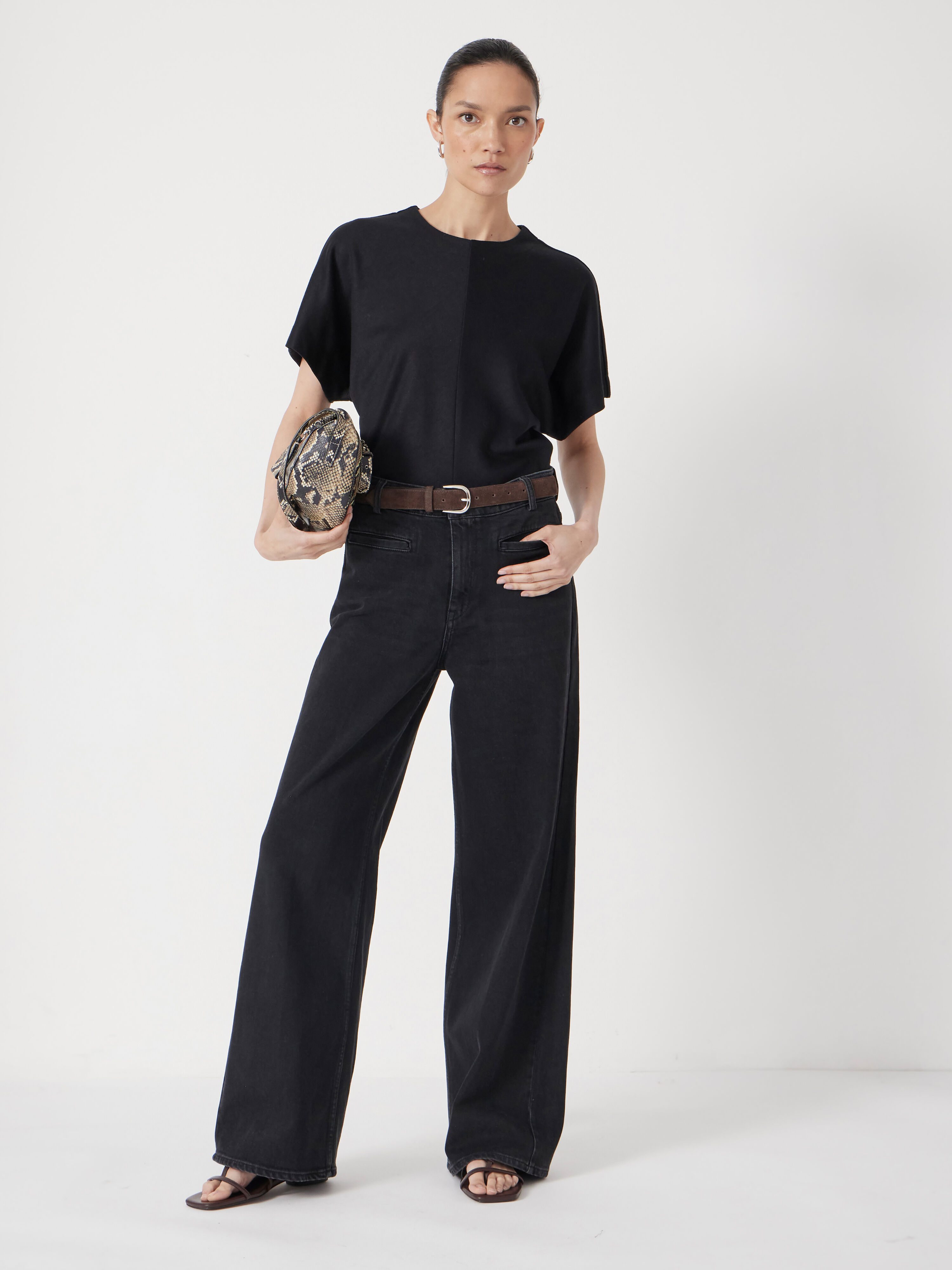 Seam Detail Short Sleeve Top