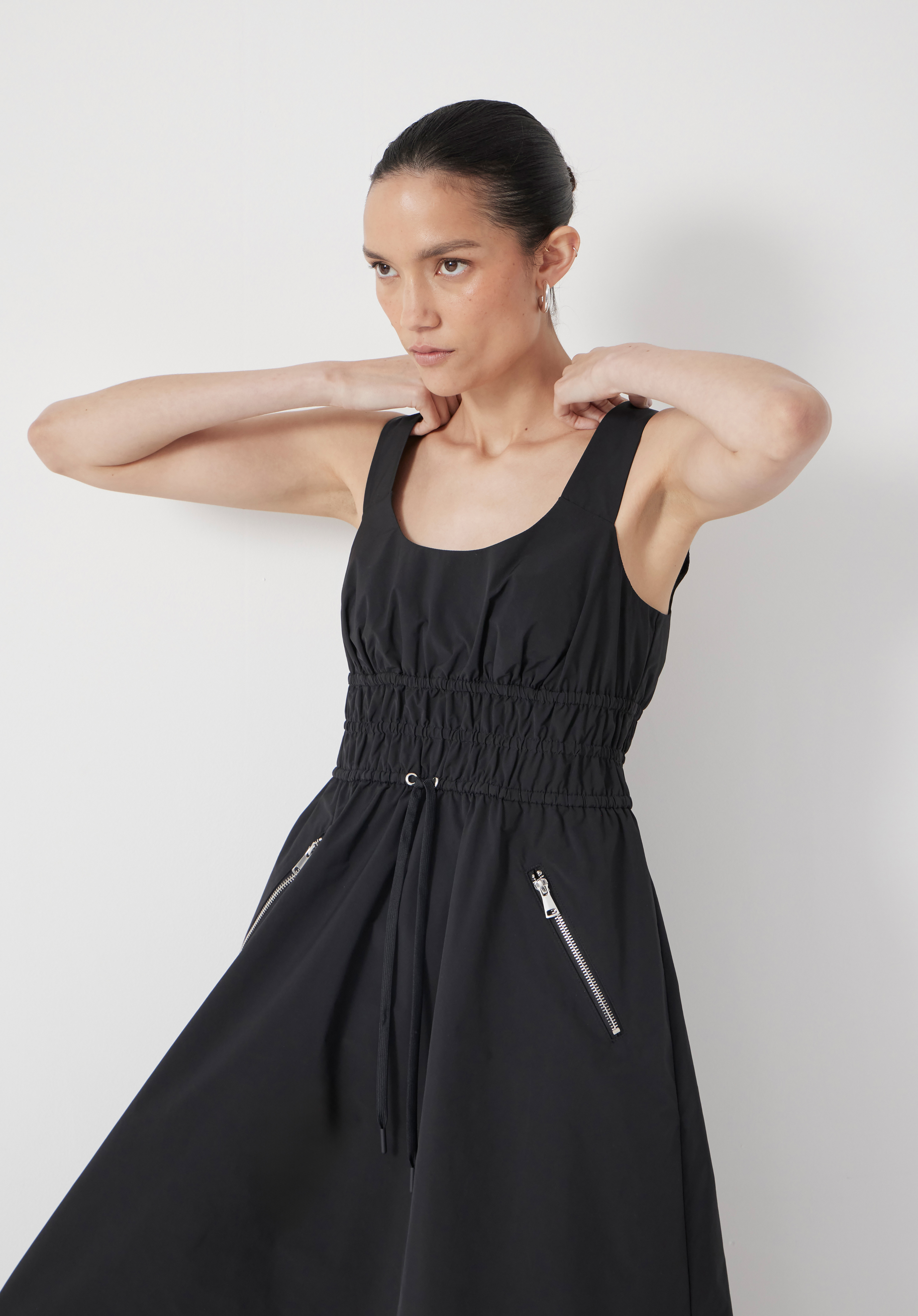 Gathered Waist Midi Dress