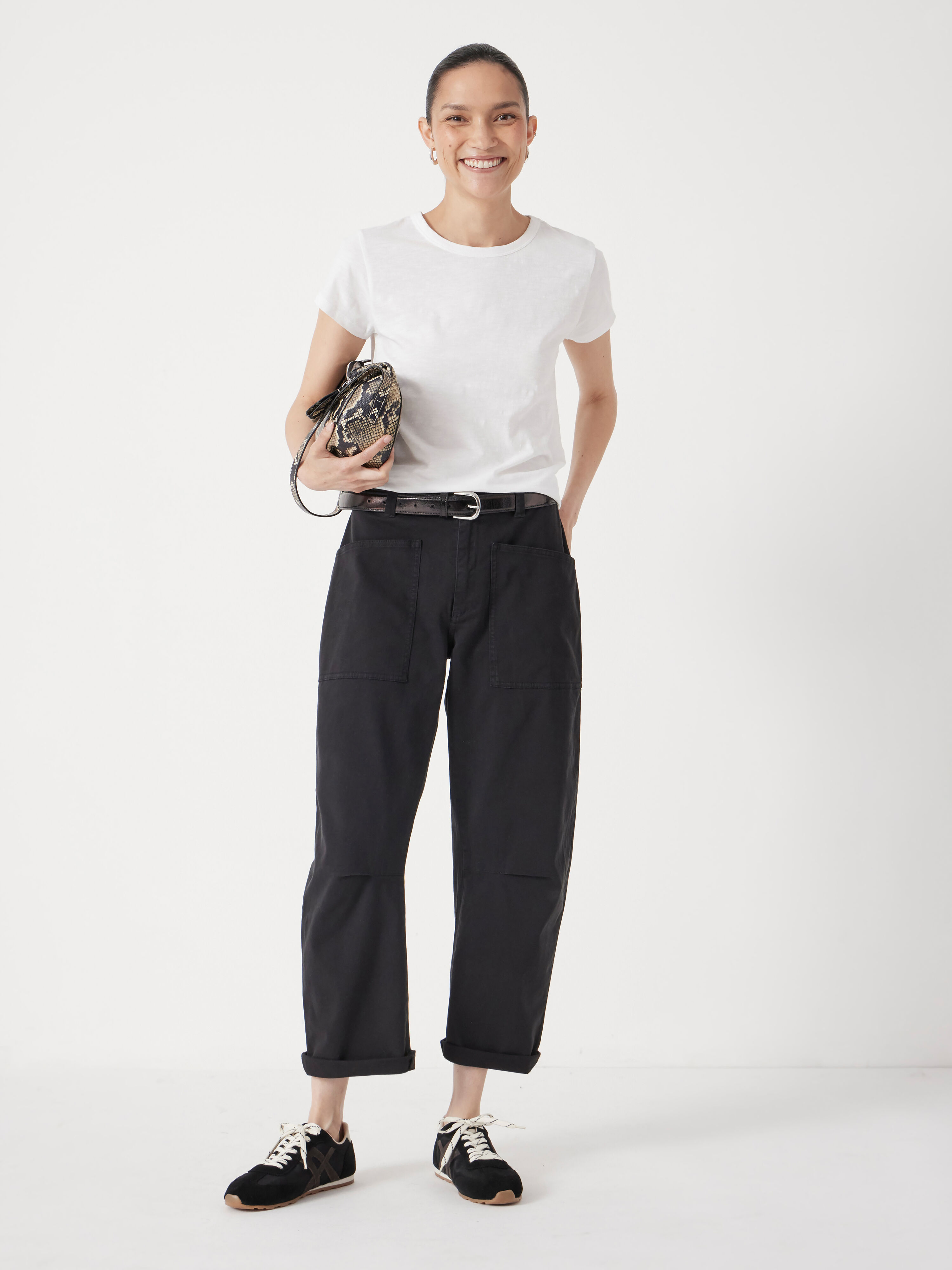 Cordi Barrel Leg Cotton Trousers