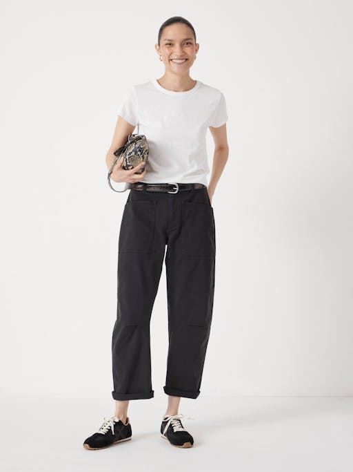 Cordi Barrel Leg Cotton Trousers
