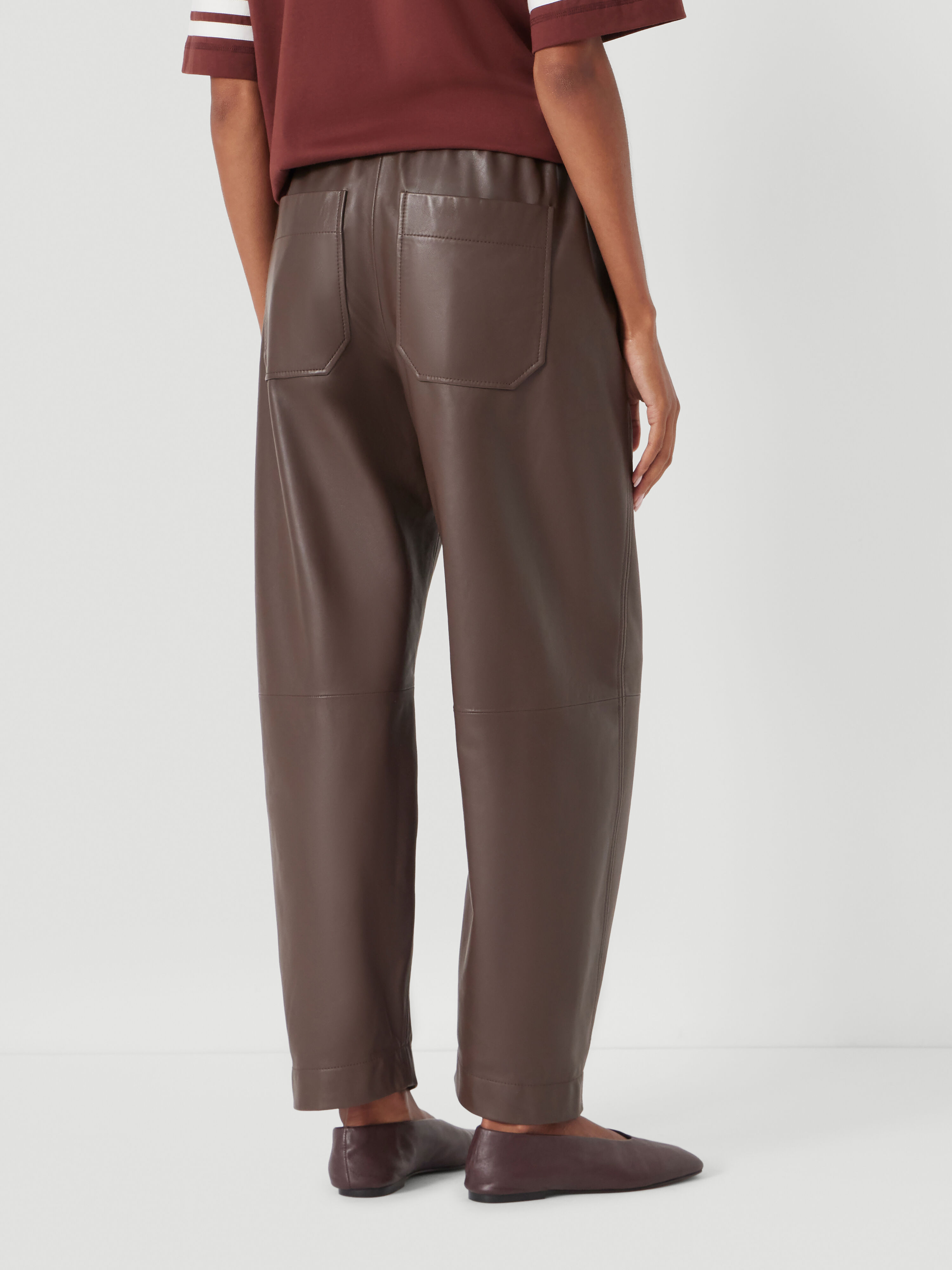 Leather Jack Barrel Trousers