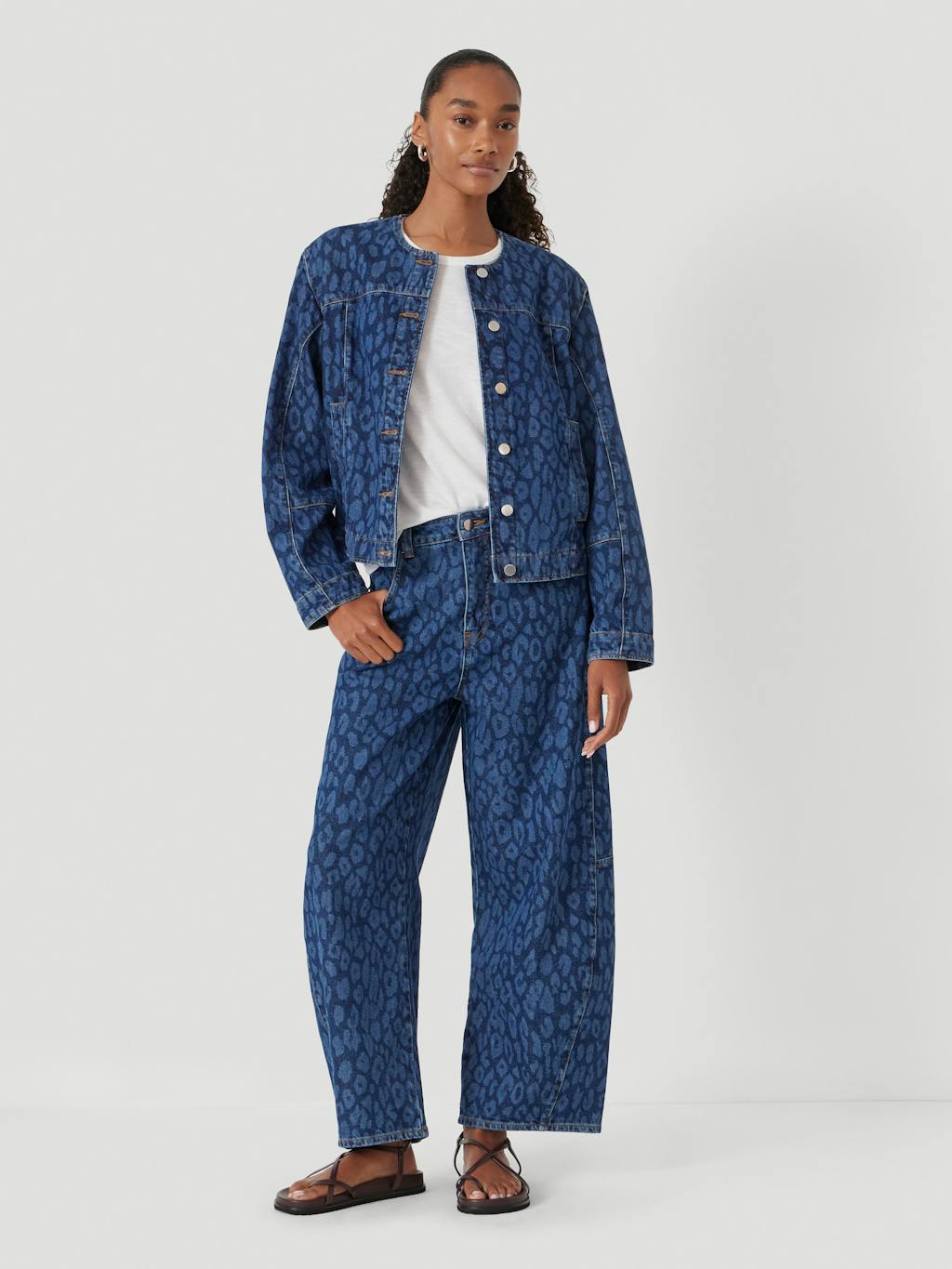 014348-3146-01 Velma Leopard Print Denim Jacket