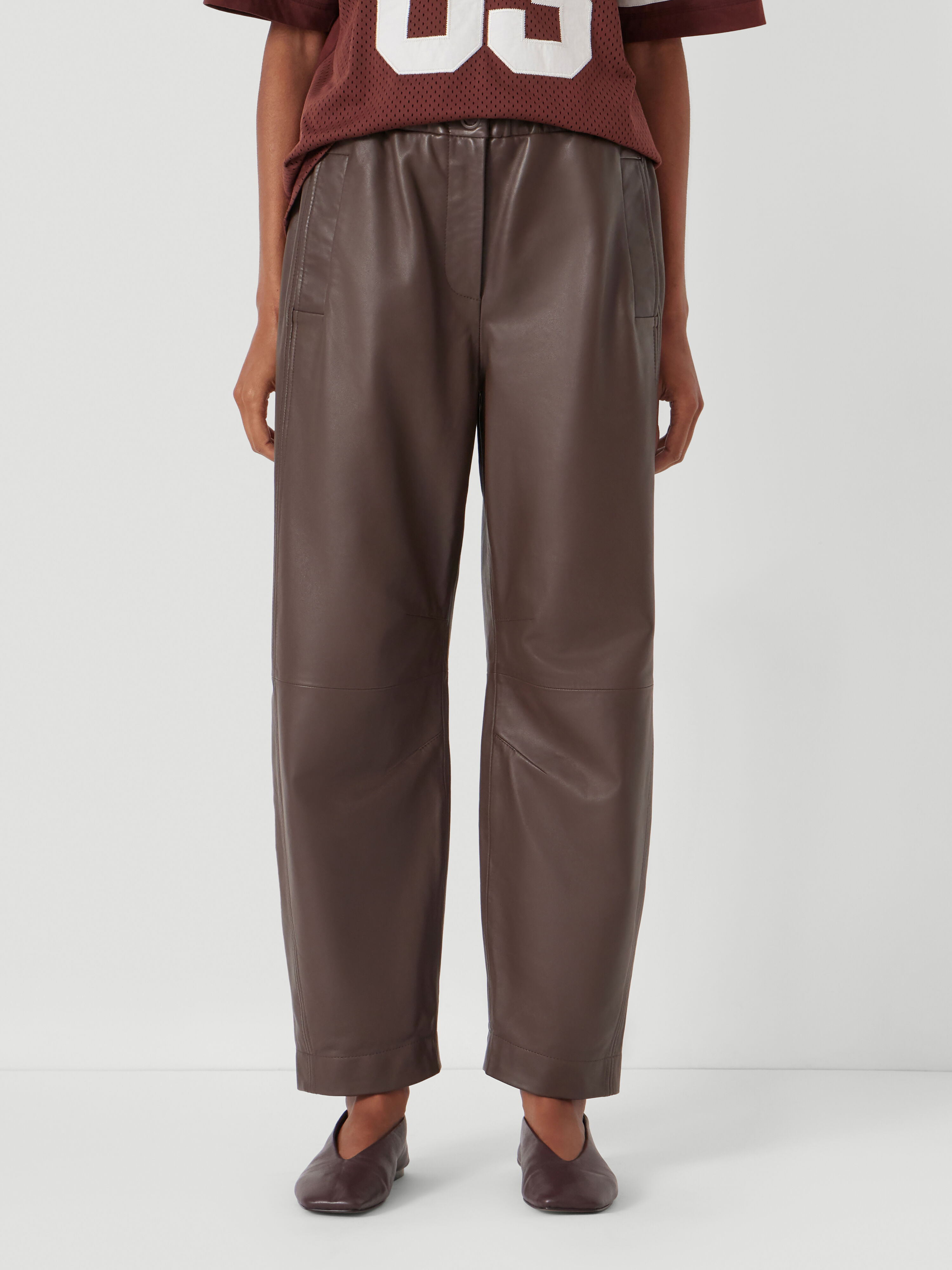 Leather Jack Barrel Trousers
