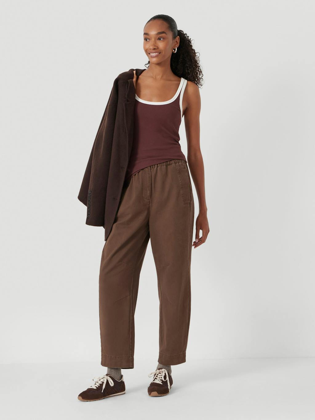 012702-0538-01 Jack Barrel Leg Pull On Cotton Trousers