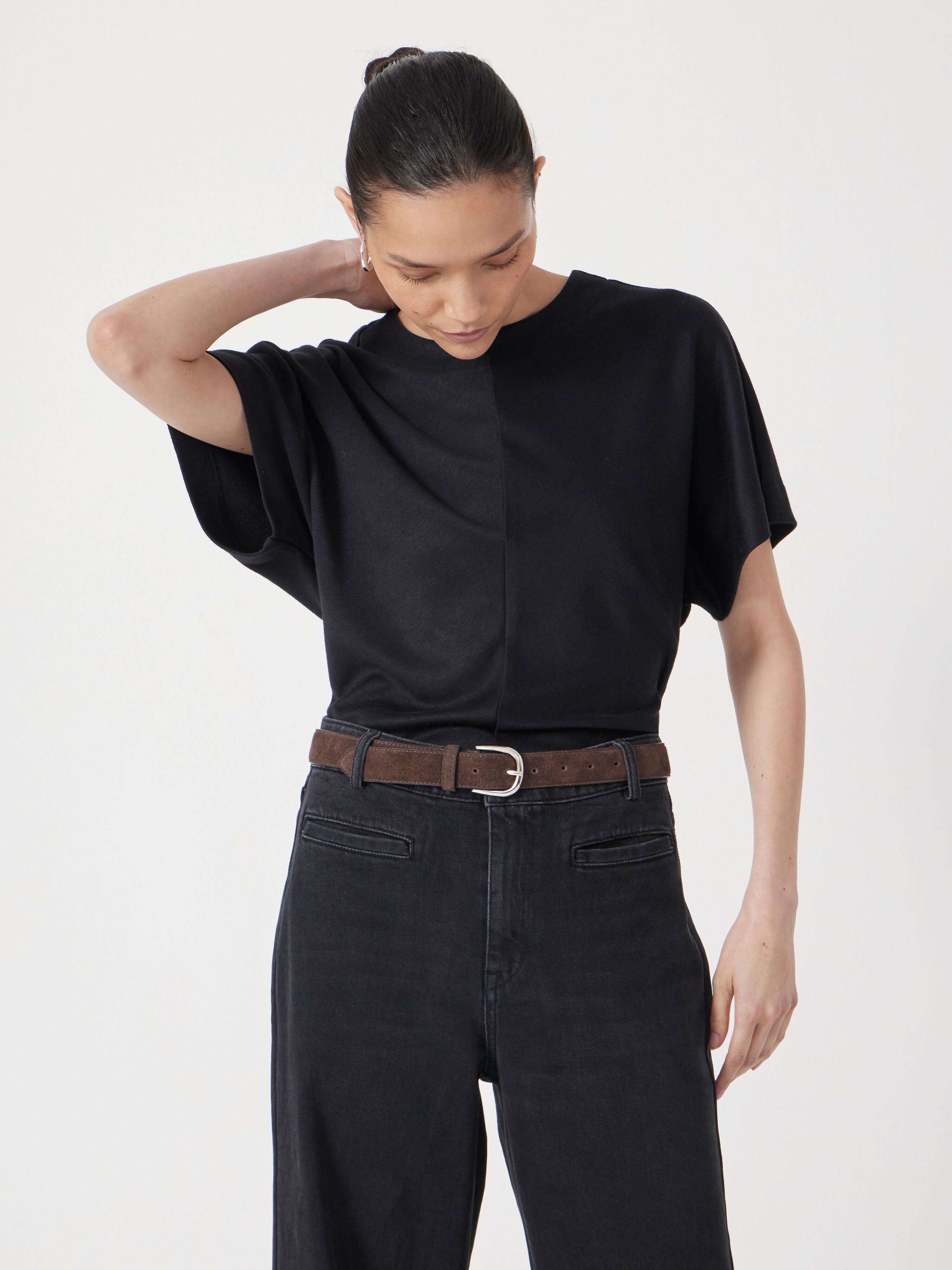 Seam Detail Short Sleeve Top