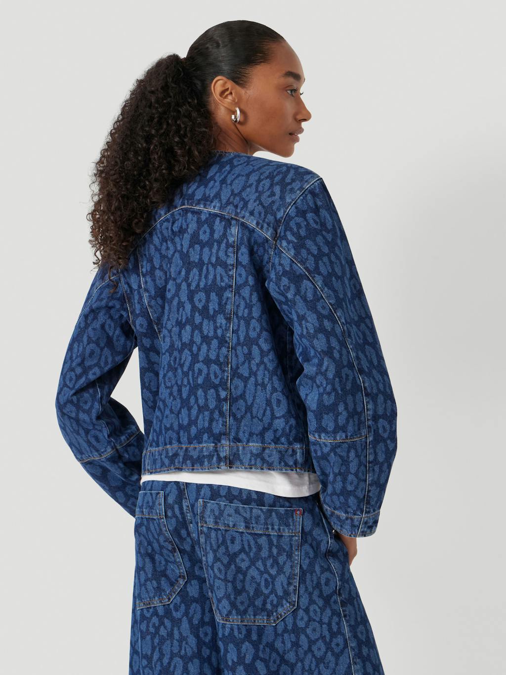 014348-3146-03 Velma Leopard Print Denim Jacket