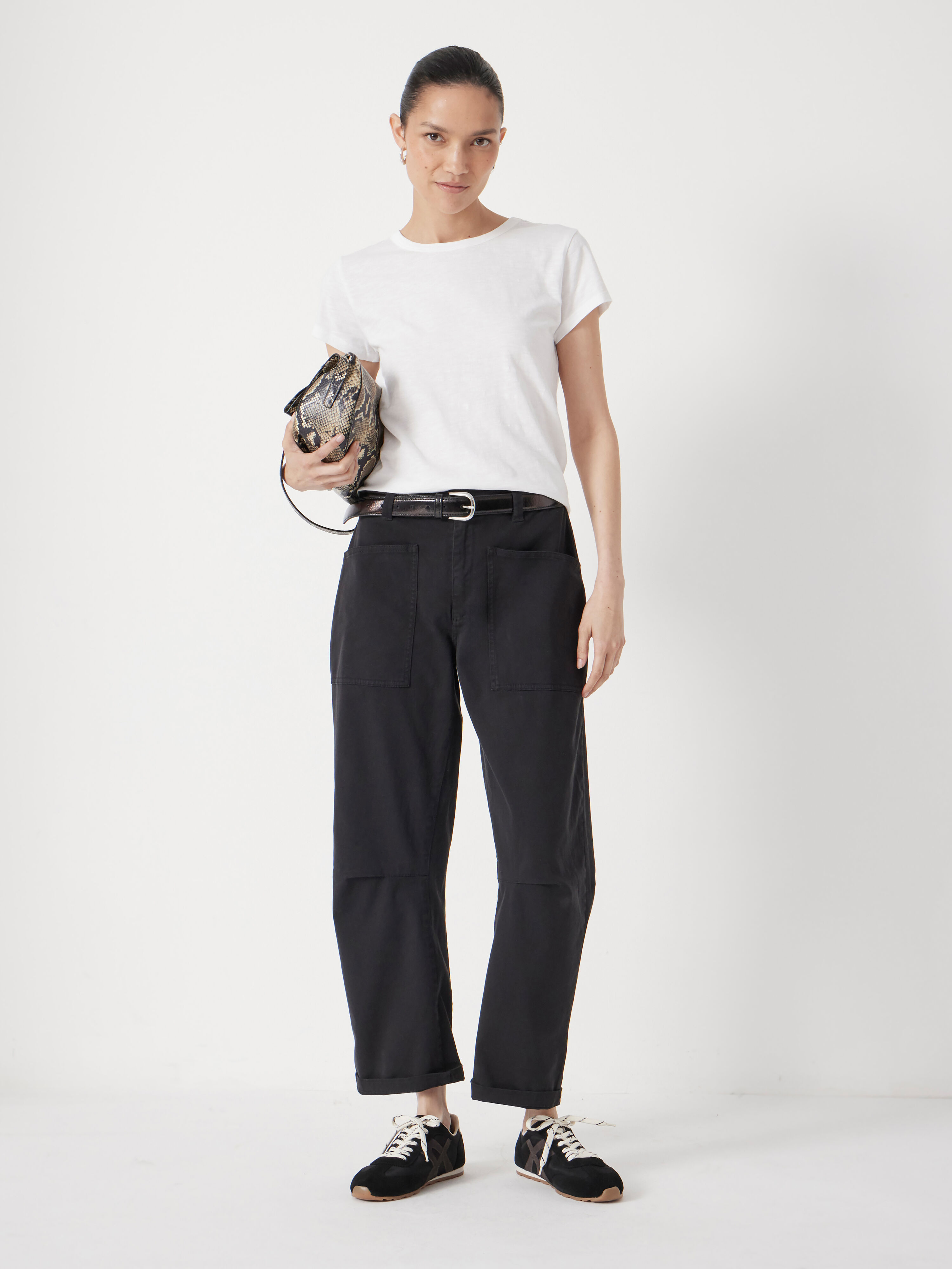 Cordi Barrel Leg Cotton Trousers