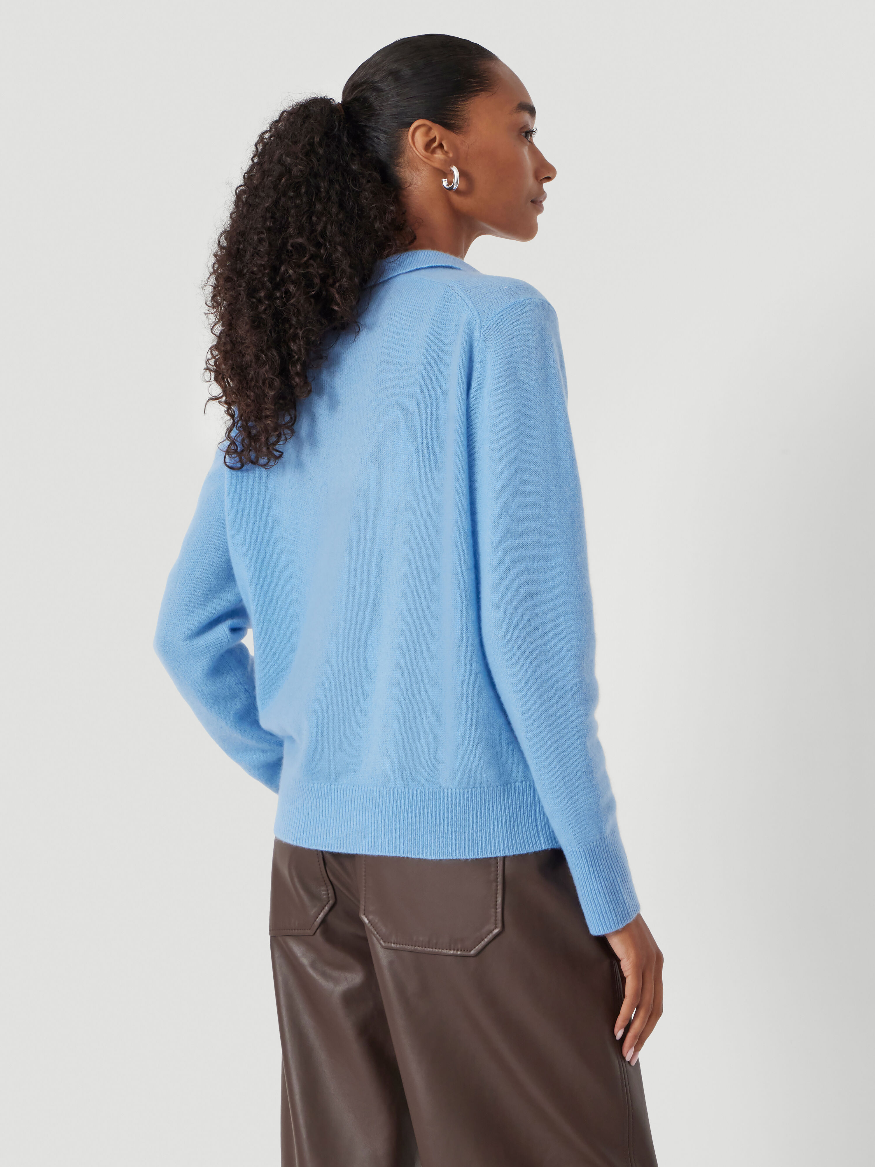 Cashmere Long Sleeve Polo Jumper