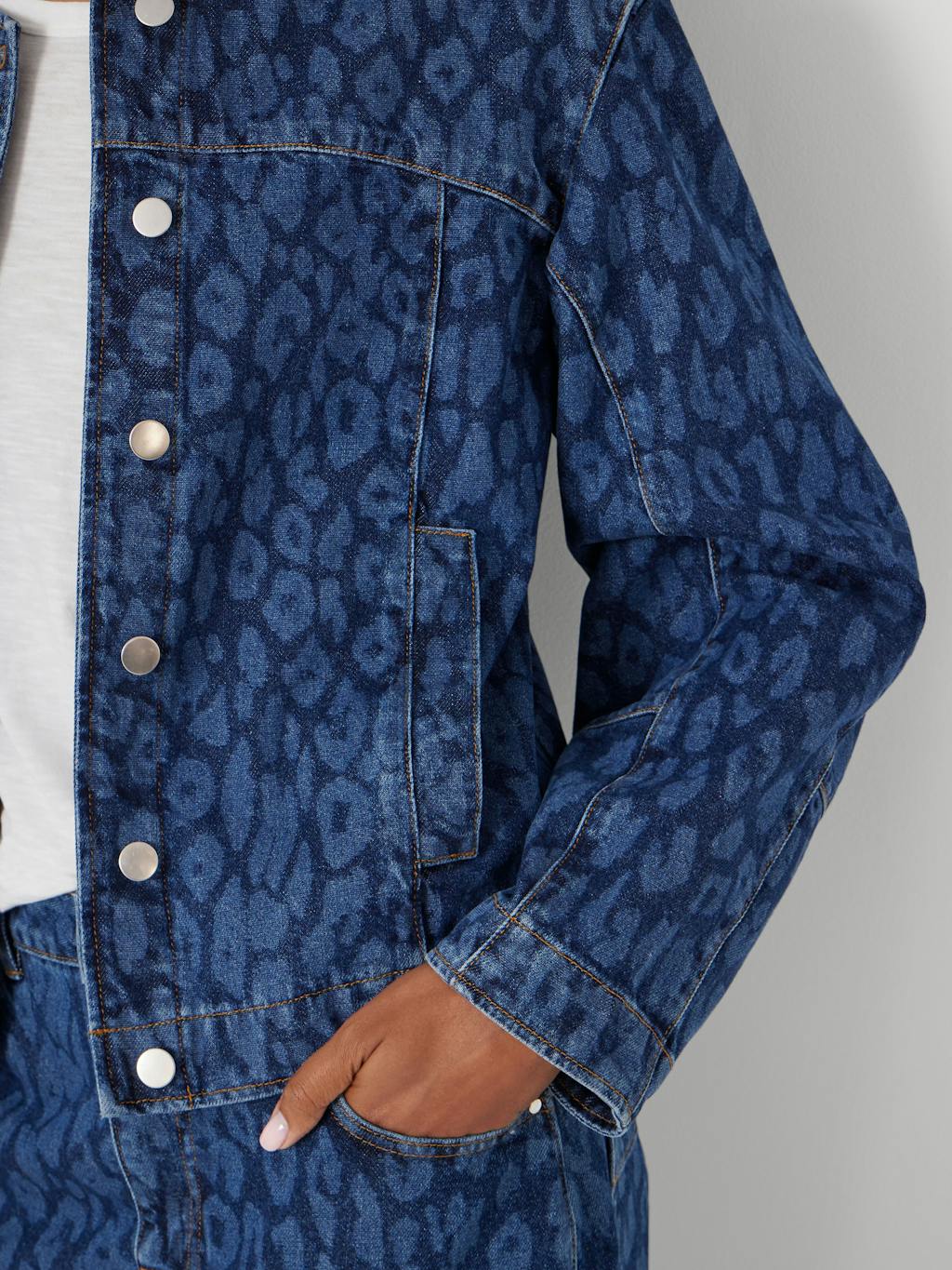 014348-3146-02 Velma Leopard Print Denim Jacket