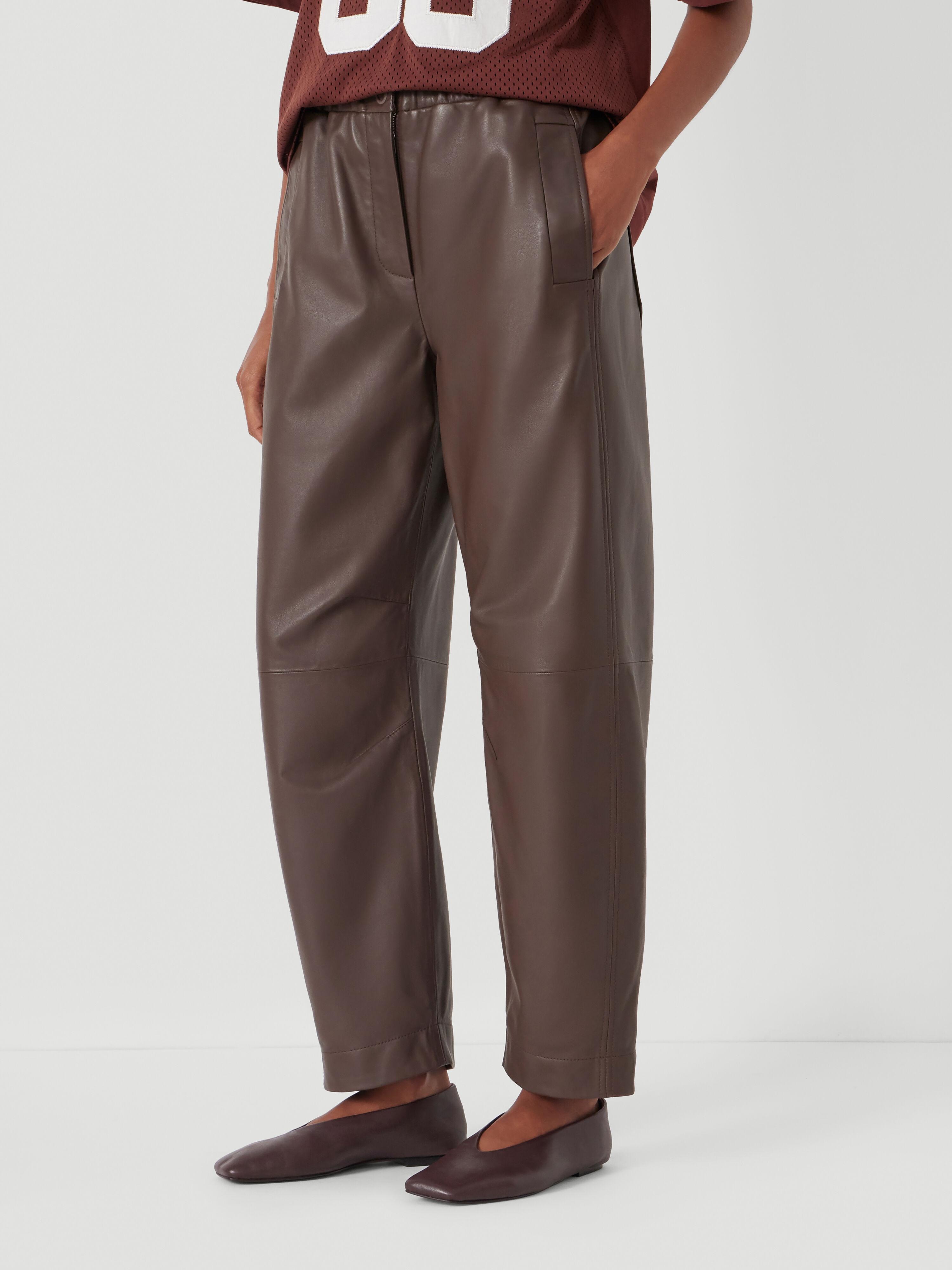 Leather Jack Barrel Trousers