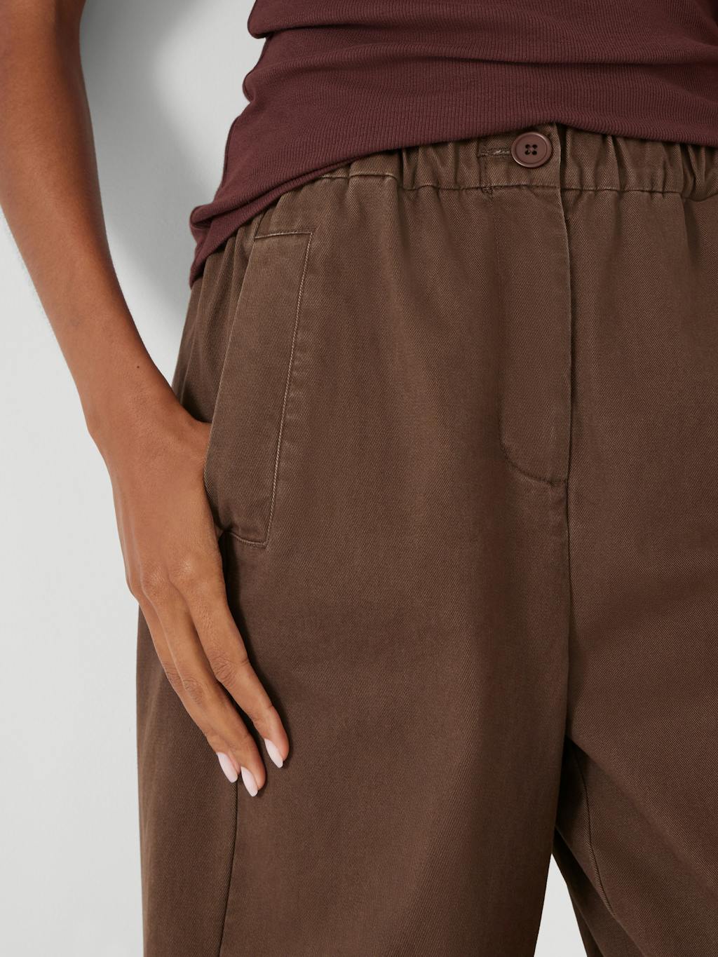 012702-0538-04 Jack Barrel Leg Pull On Cotton Trousers